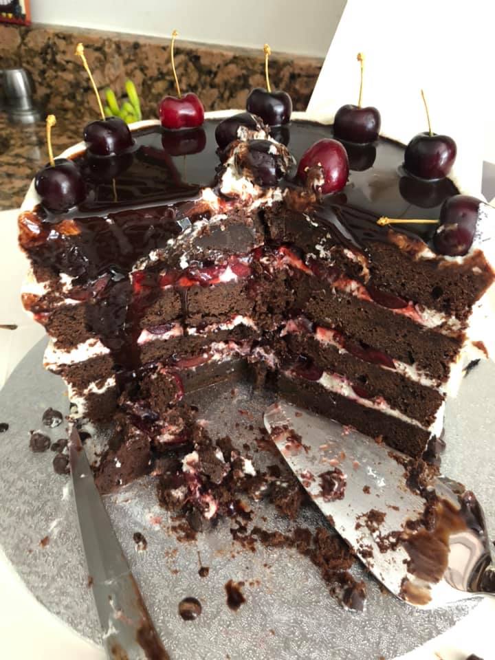 Dapper Cakes - Black Forest Cake for a friends birthday 🎂!
