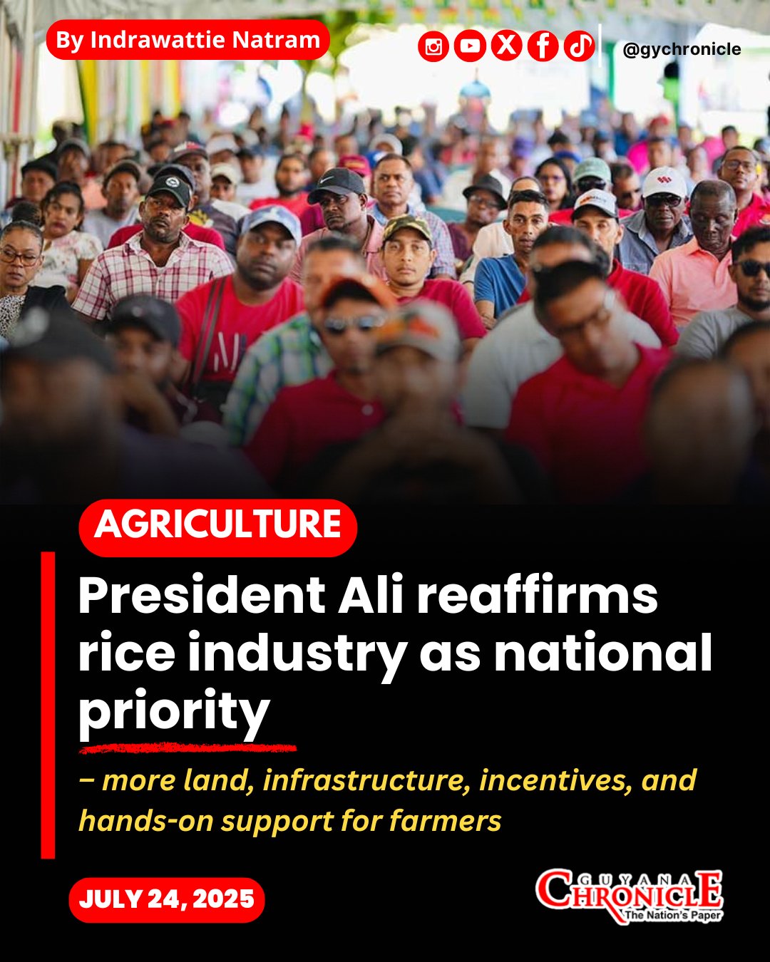 PRESIDENT Dr. Irfaan Ali has once again... - Guyana Chronicle | Facebook