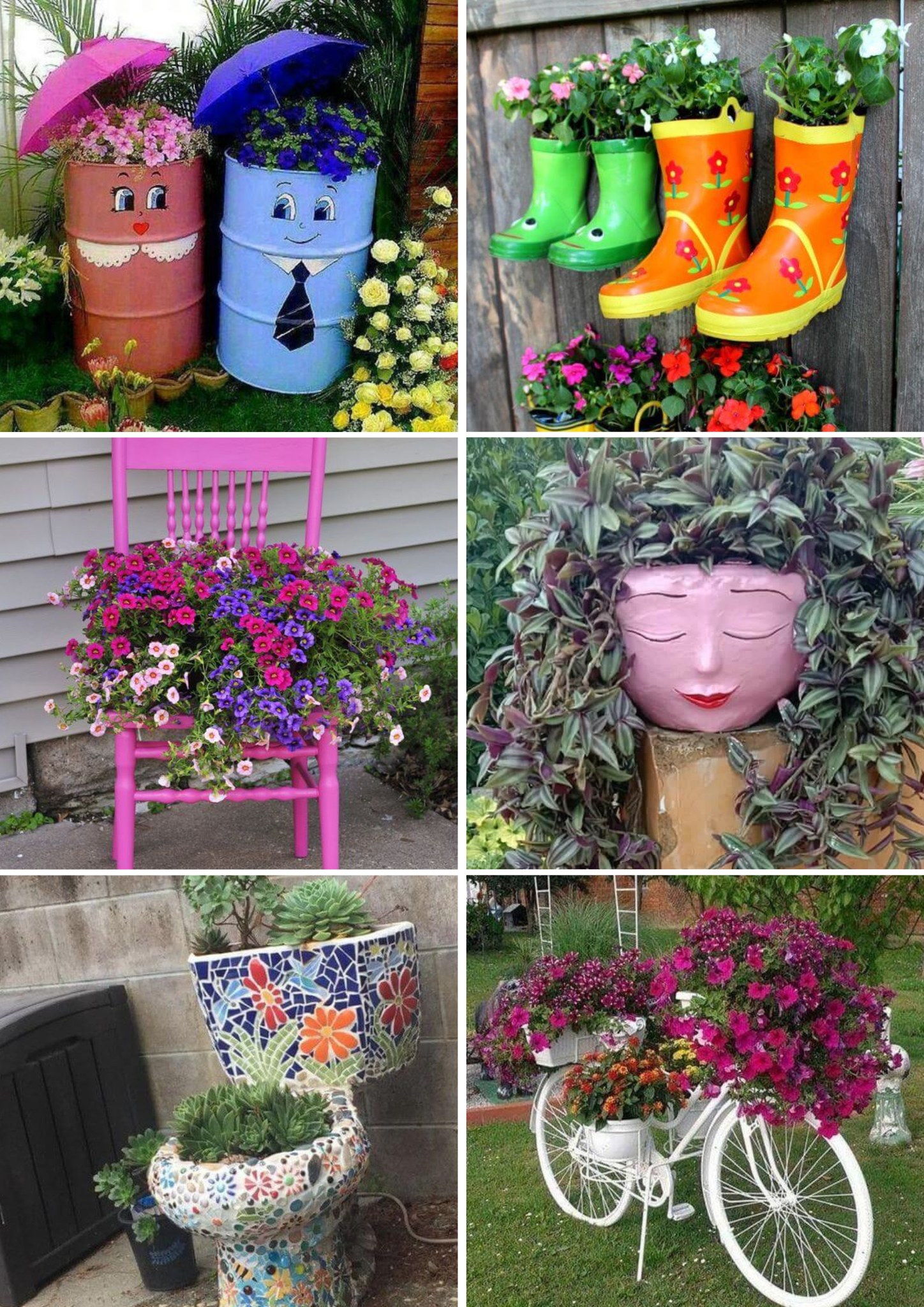 Romantic - 34 DIY Creative Garden Flower Pot Ideas 🌼👇 https ...