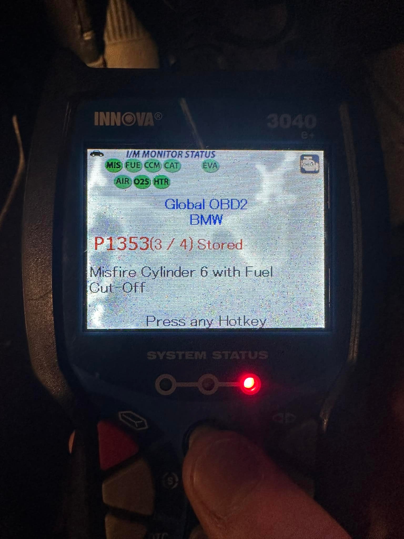 Anyone have a check engine light flash when cold starting? Then