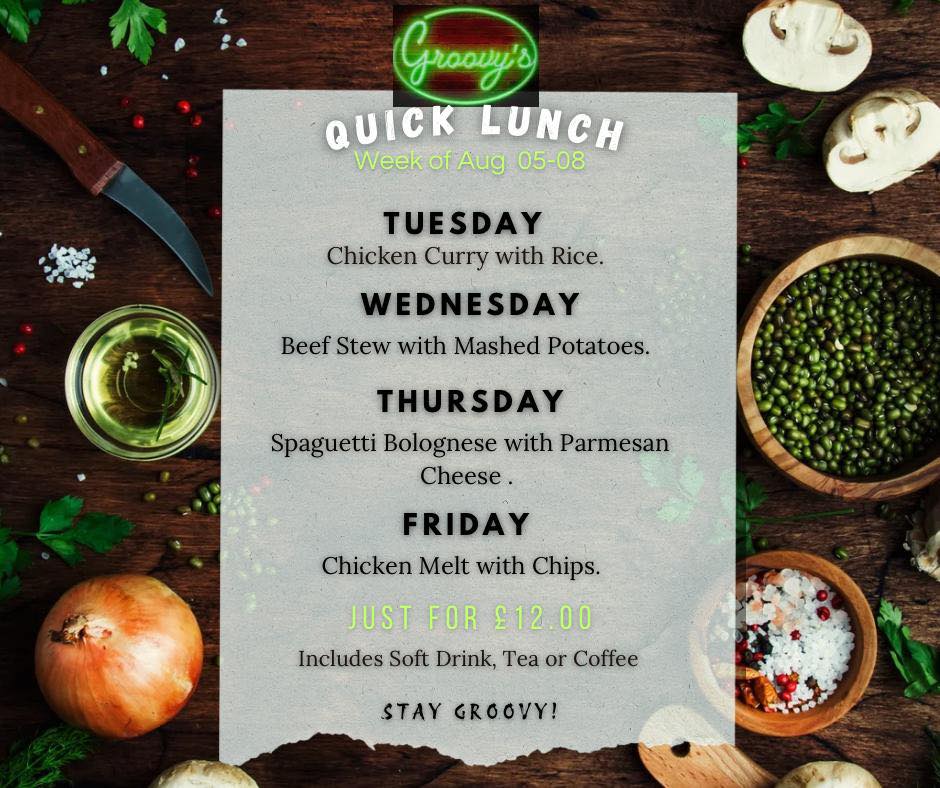 Groovy's - ⭐️Today’s Special⭐️ Chicken Melt and Chips Enjoy a freshly ...