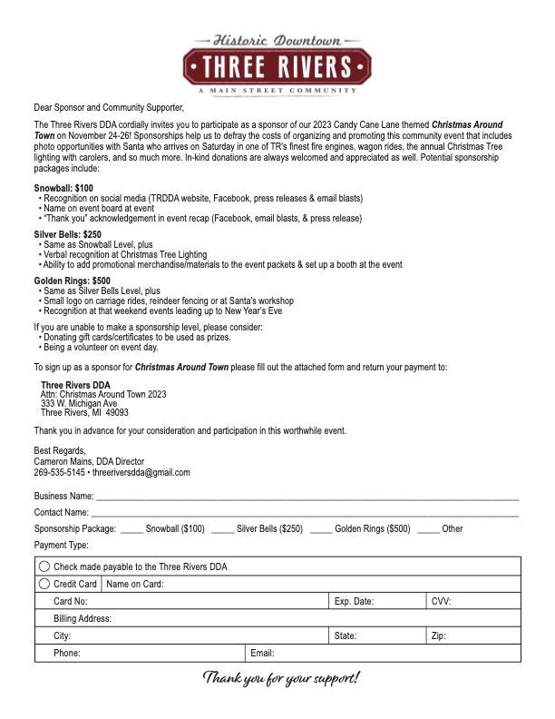 Calling on all of our businesses... - Downtown Three Rivers | Facebook