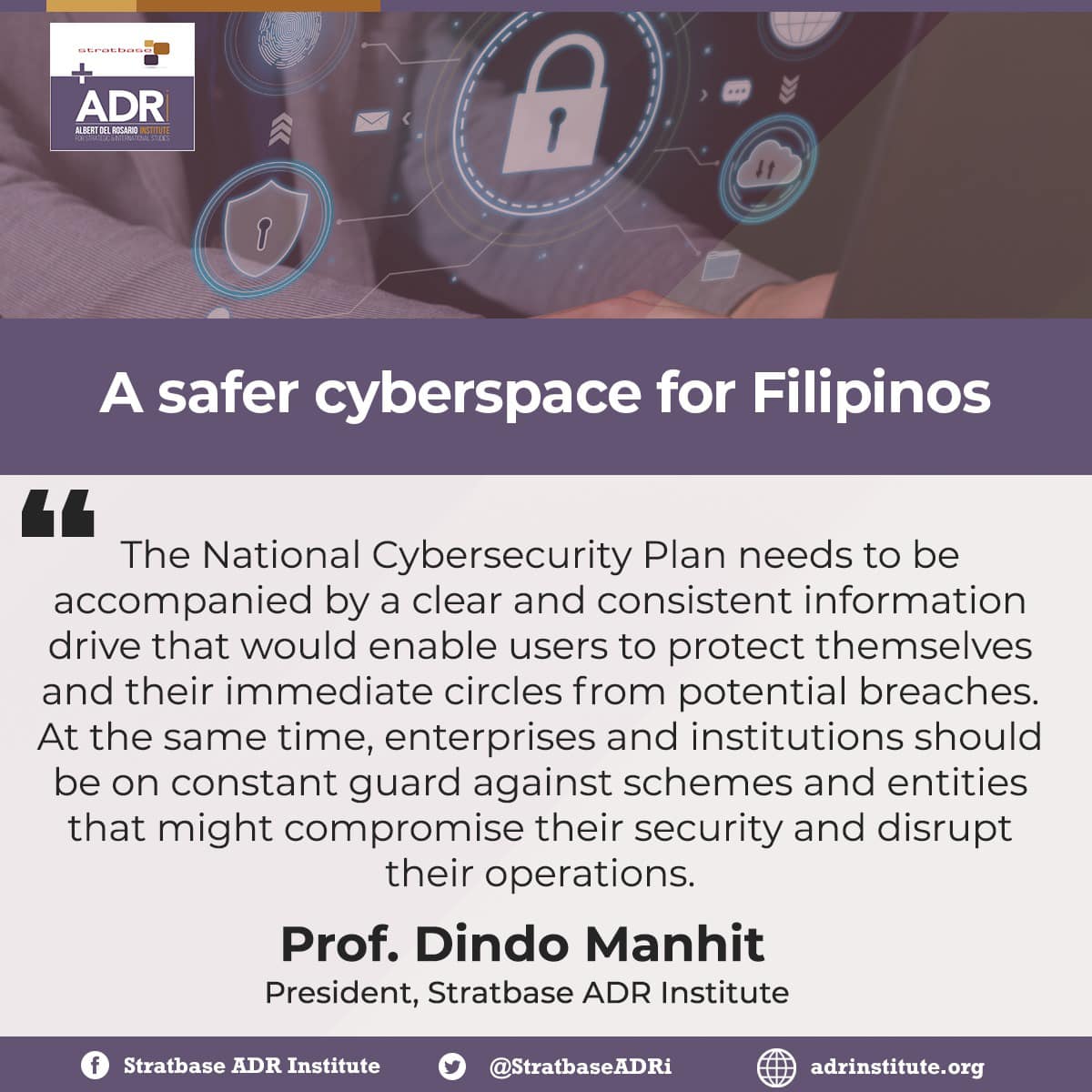 A safer cyberspace for Filipinos... - Stratbase ADR Institute