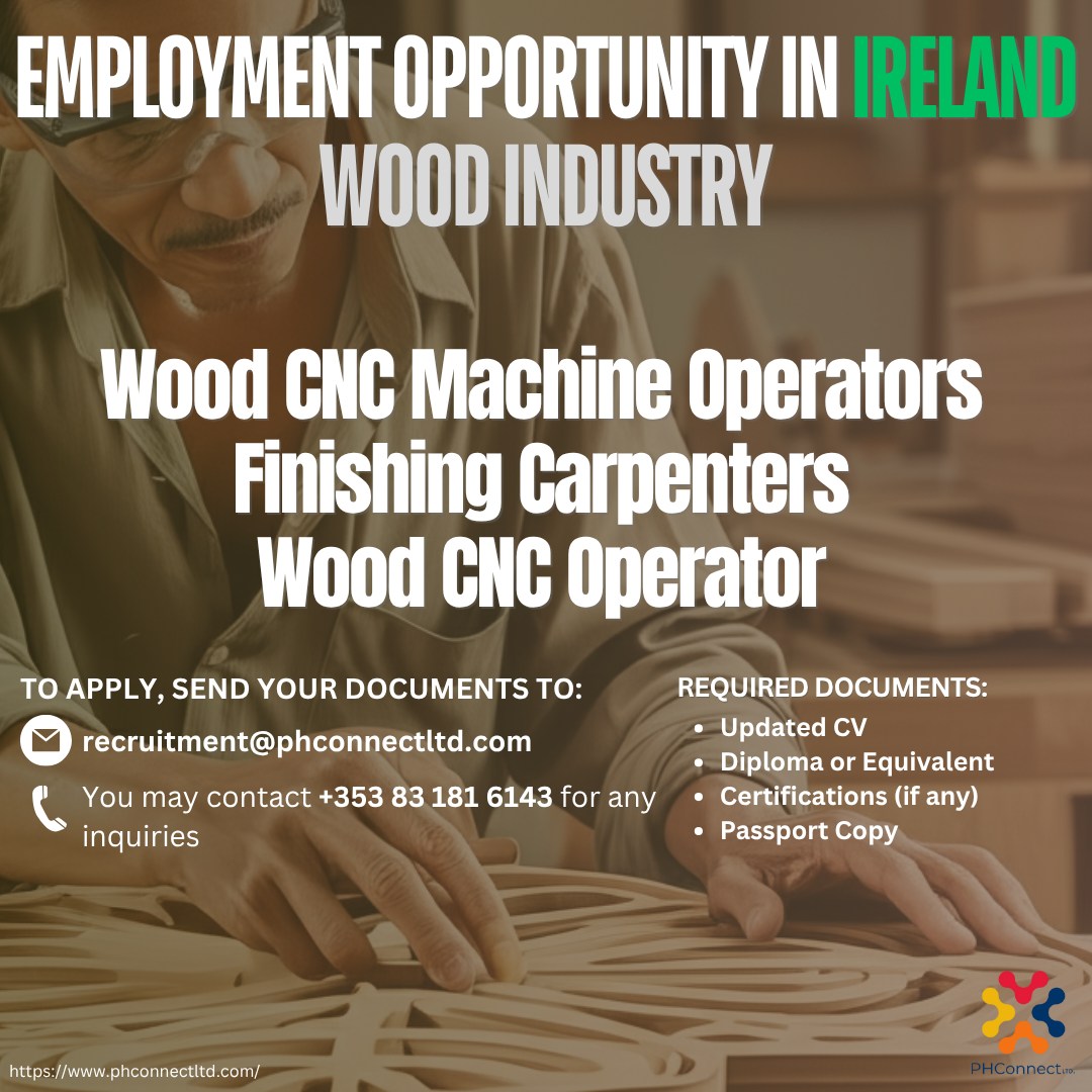 PHConnect - Are you an experienced Wood CNC Machine Operator, Finishing ...