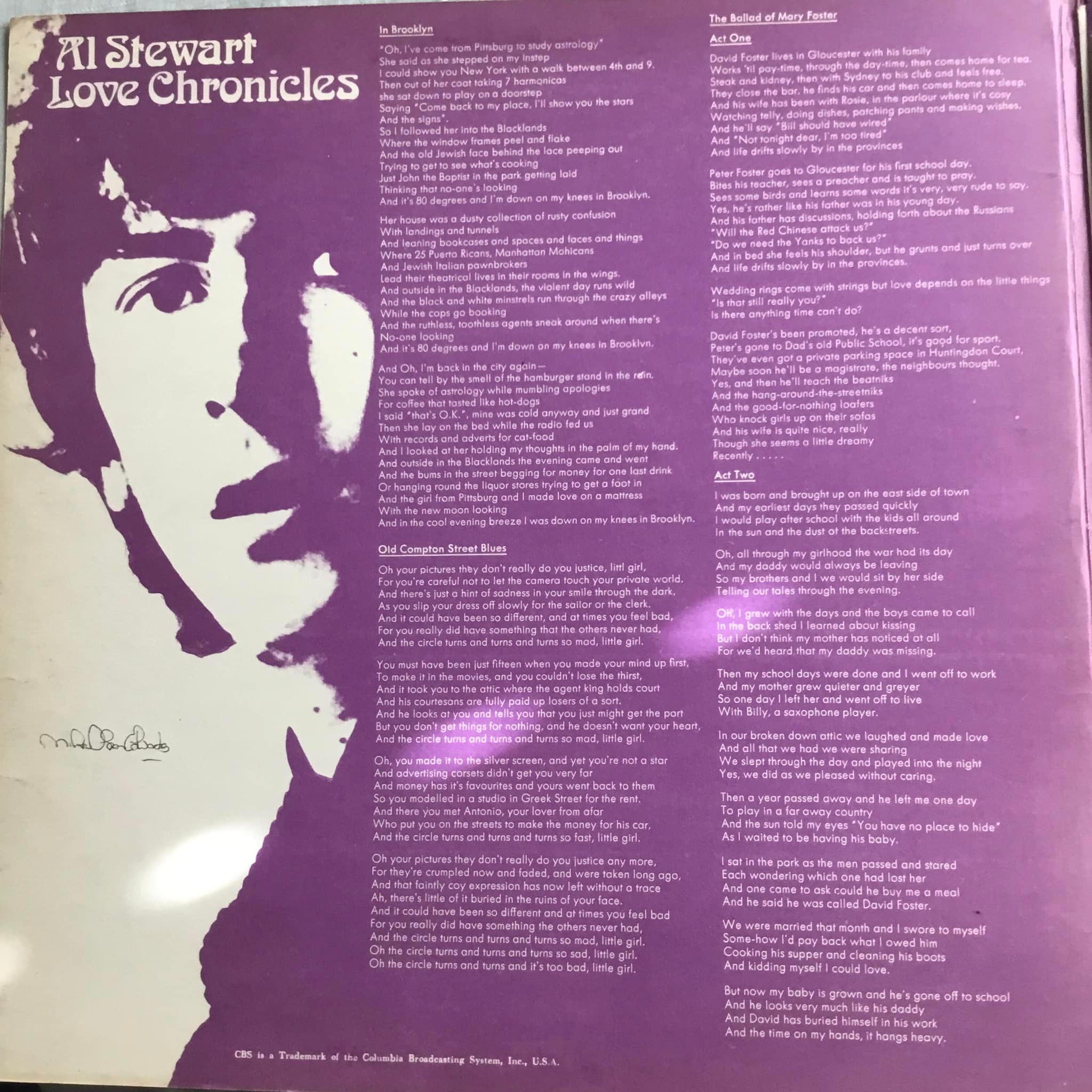 Al Stewart Love Chronicles 1969 UK Vinyl Record Discussion