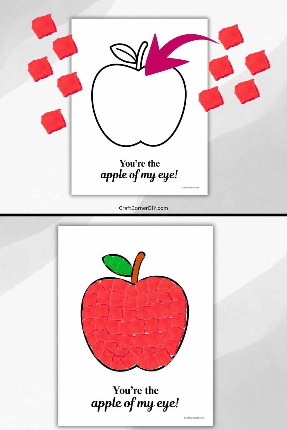This easy torn paper apple craft is... - Craft Corner DIY | Facebook