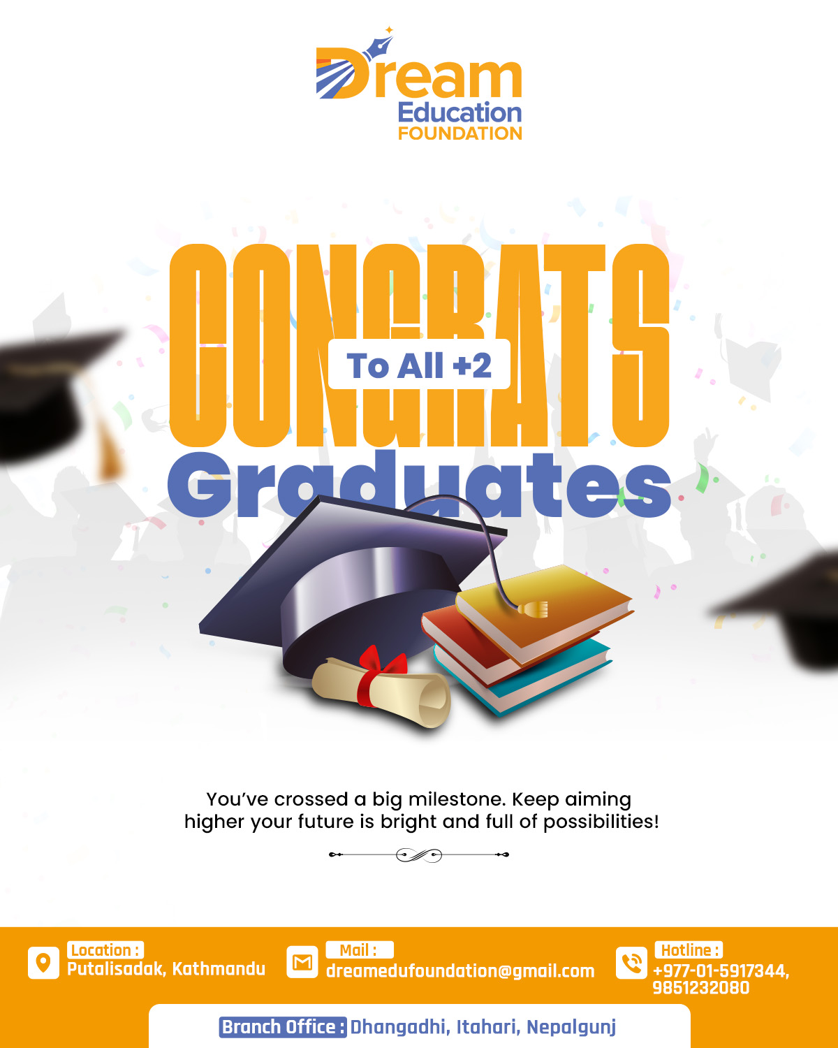 Dream - 🎉 Congratulations to all +2 Graduates! 🎓 Your hard work ...