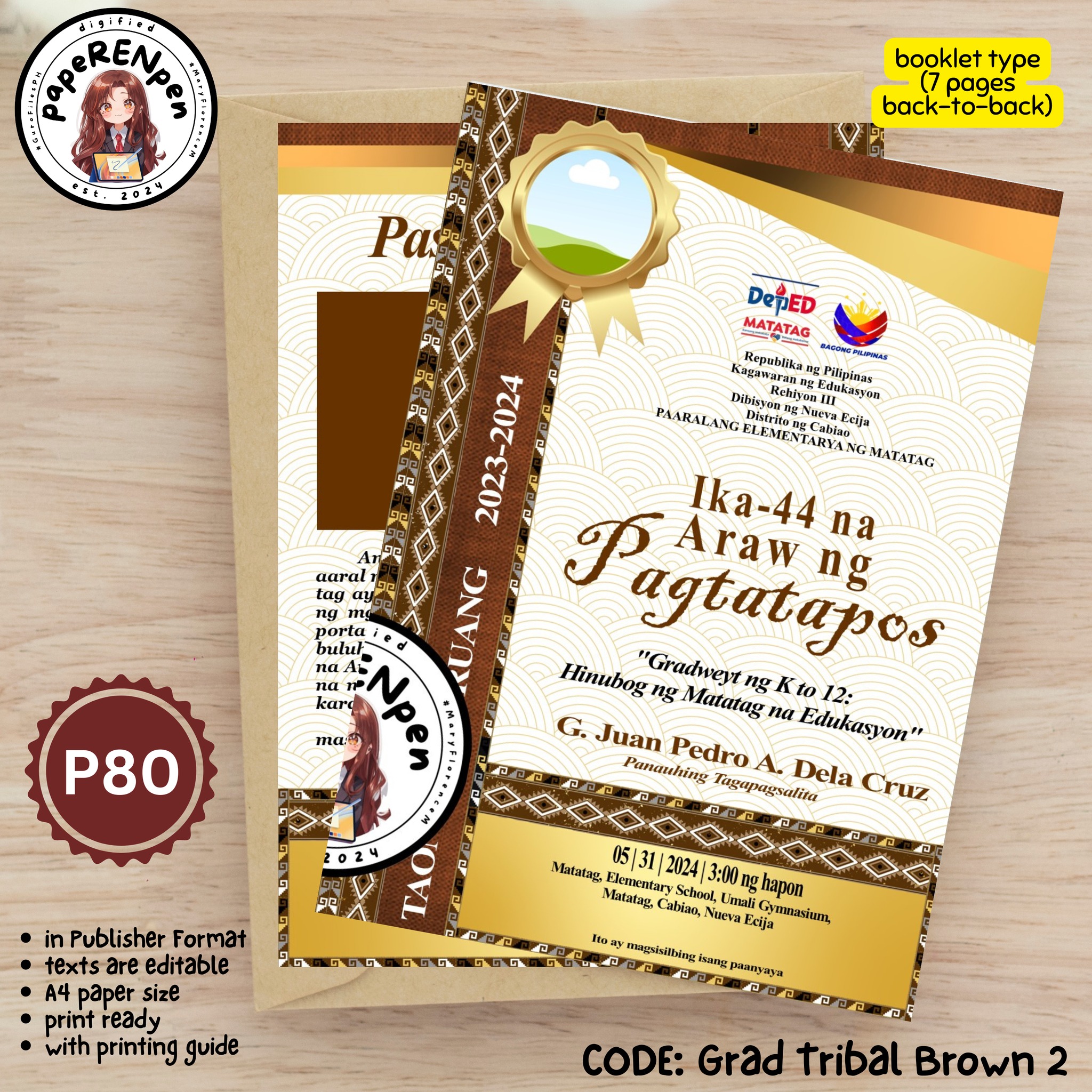DepEd Commons | Graduation | Moving Up | Recognition Program Souvenir ...