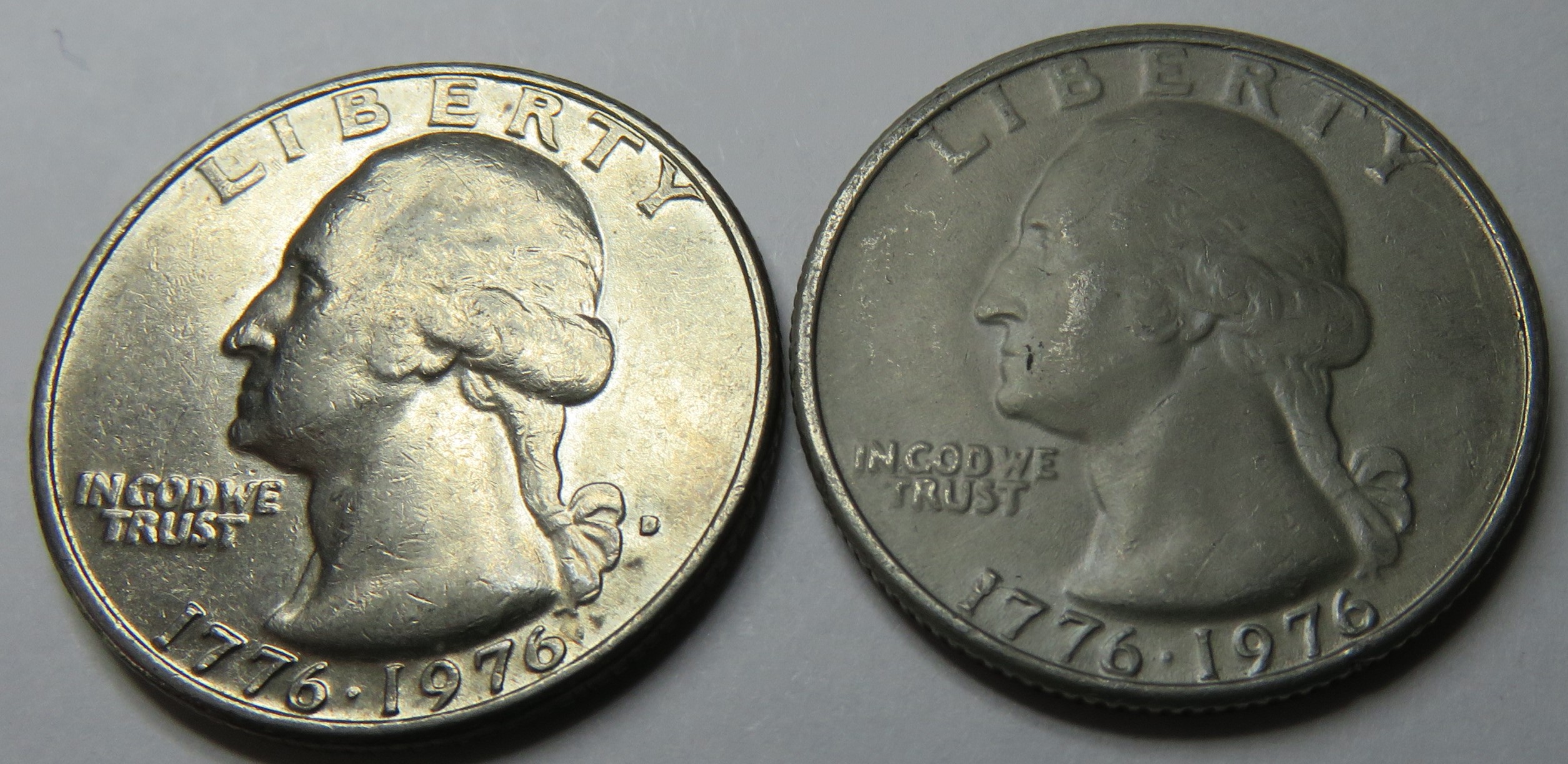 What is the difference between these two Washington 1776-1976 