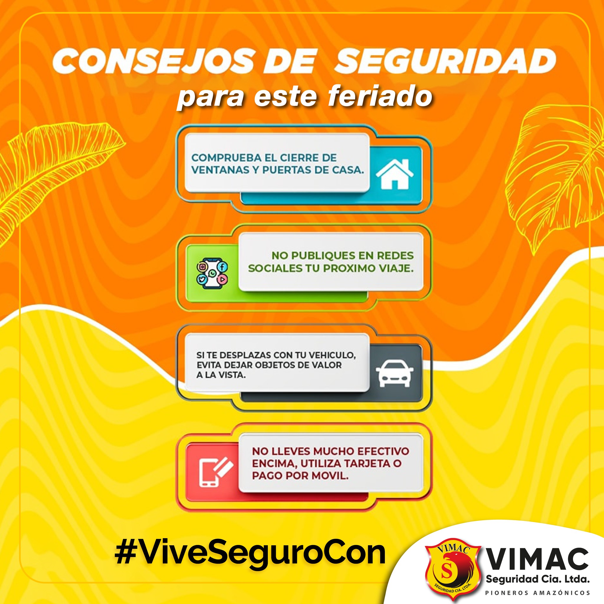 Vimac - #ViveSeguroConVimac Si vas a viajar en este feriado, toma en ...