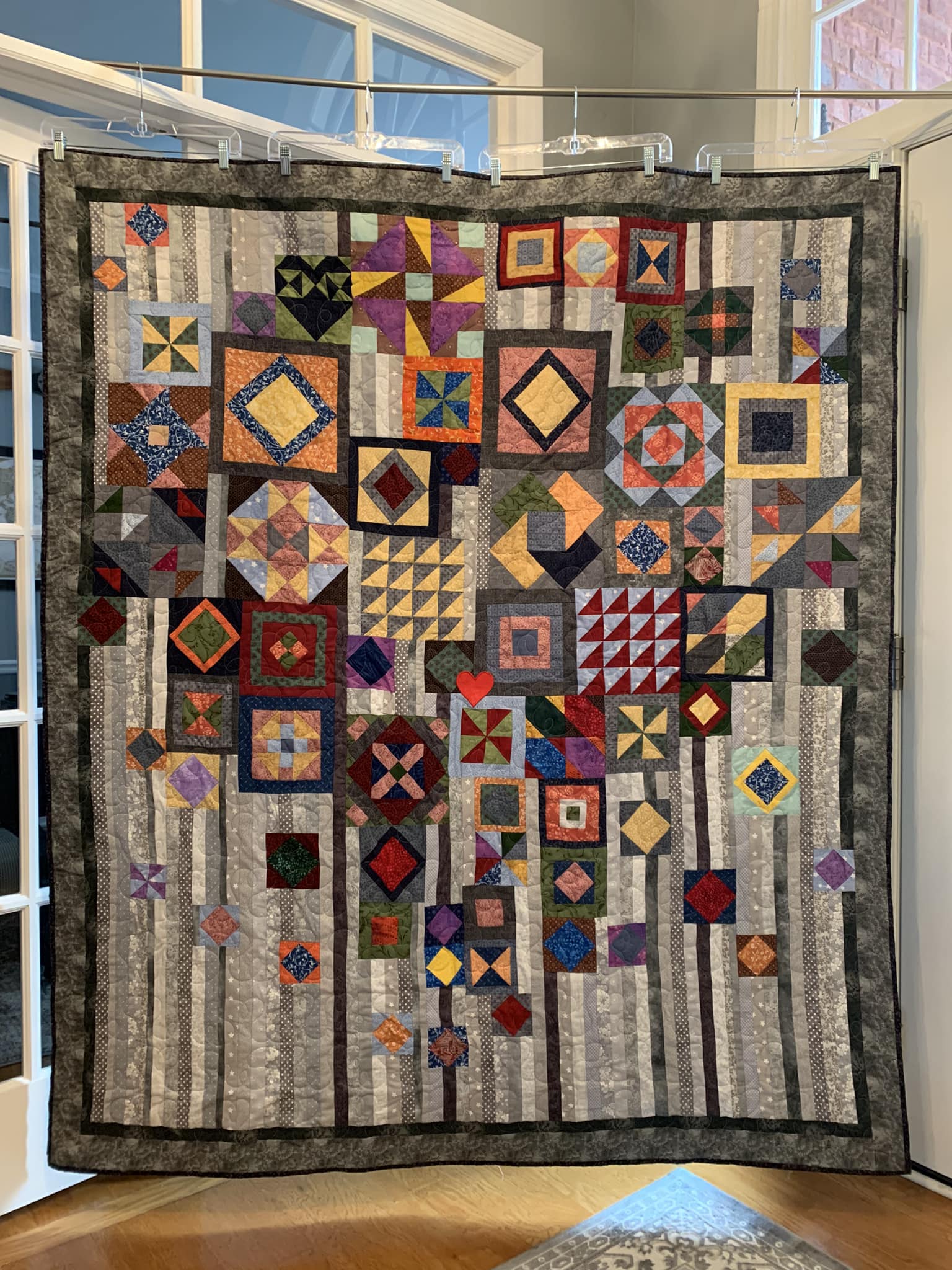 Gypsy kisses quilt made from scraps
