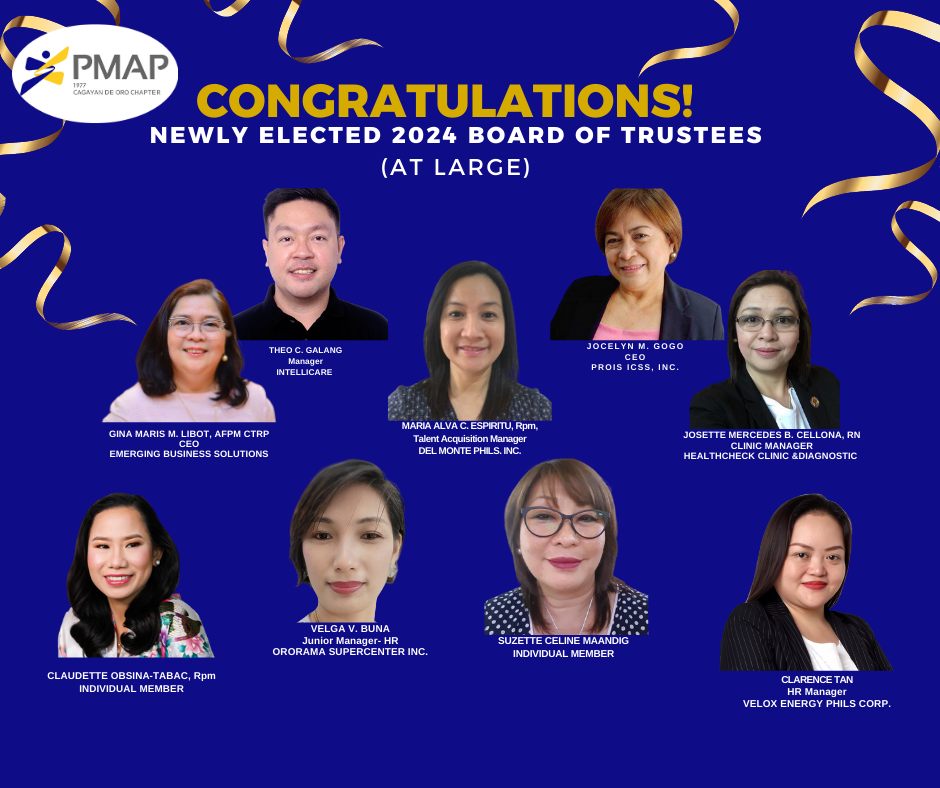 PMAP - CDO - Congratulations to the Newly Elected 2024...