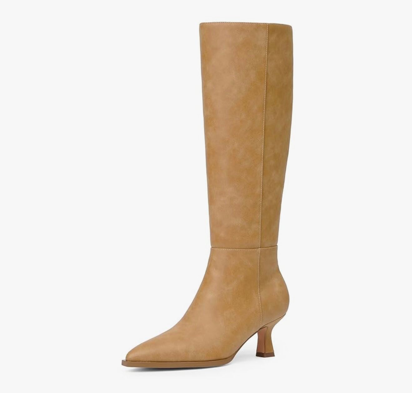 Women's Pointed Toe Ankle Boots With Kitten Heel - 2.36 Inch Heel, PU Leather, Casual & Party Booties