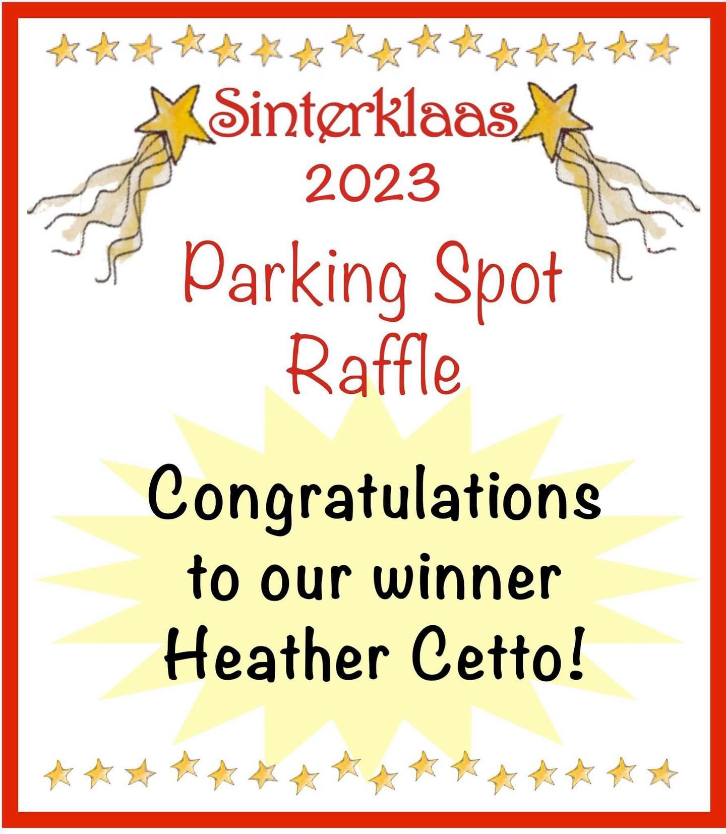 Congratulations to our raffle... - Sinterklaas Hudson Valley