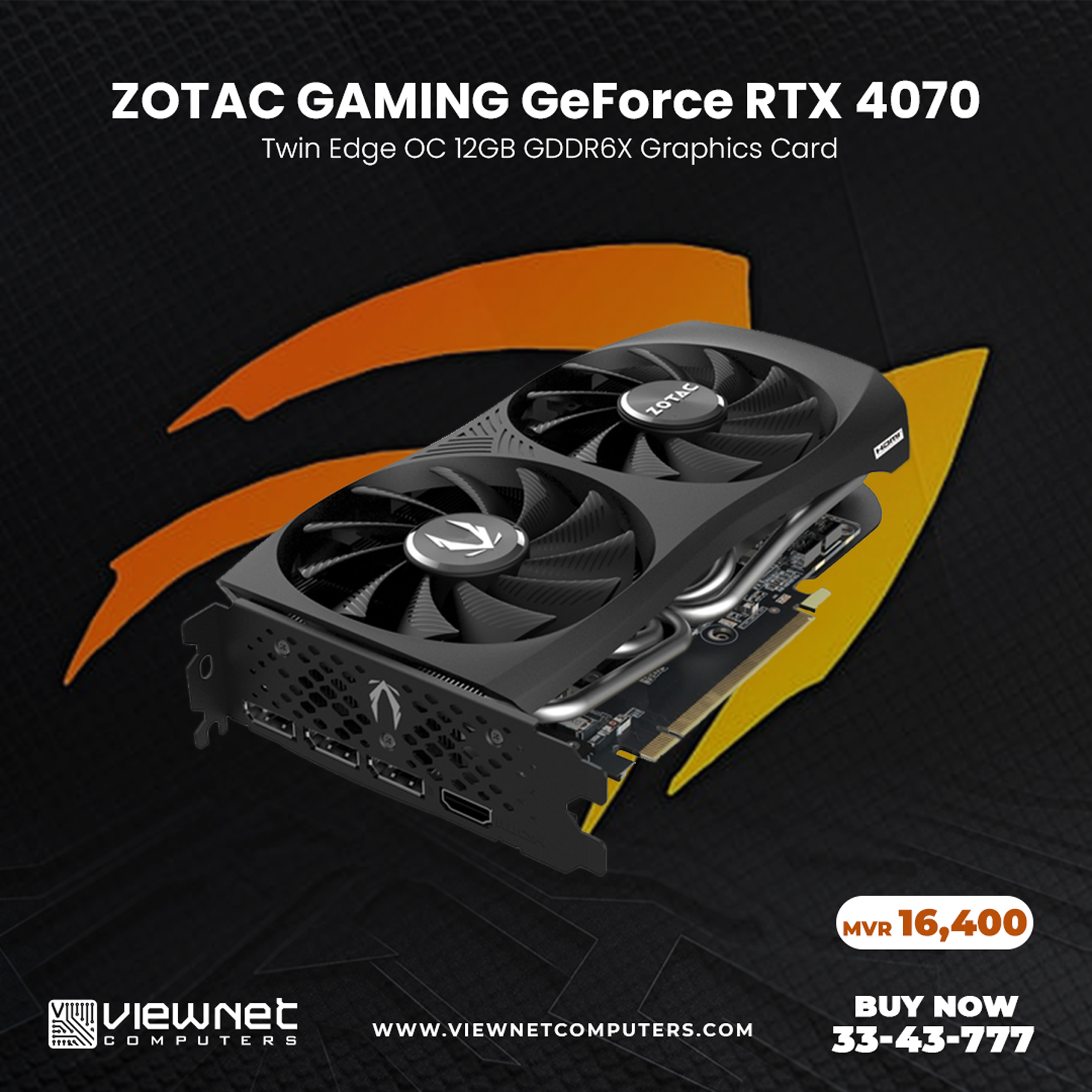The ZOTAC GAMING GeForce RTX 4070 Twin Edge OC is a compact and 