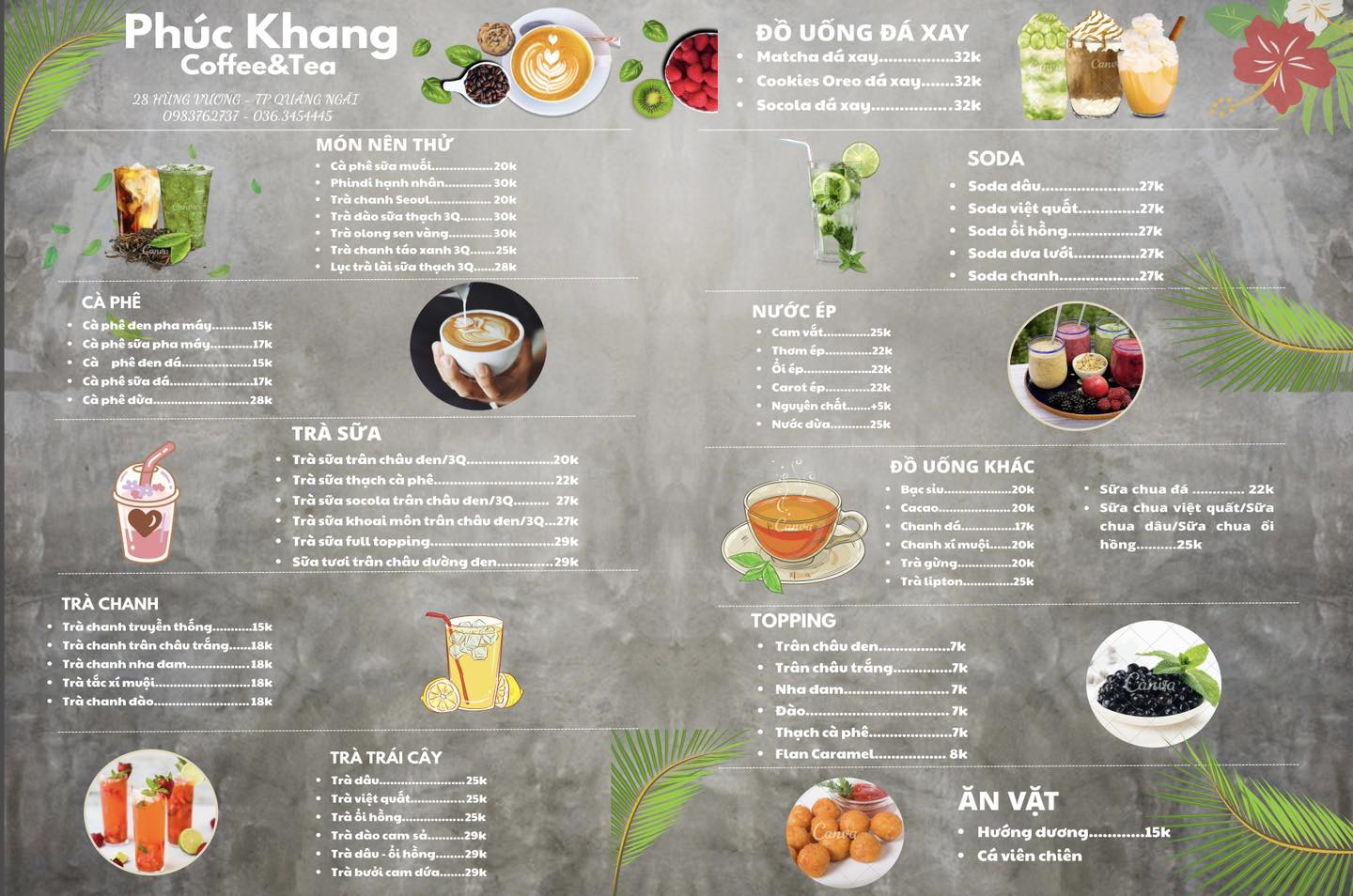 Phúc Khang Coffee&Tea - Tiệm Trà Chanh Seoul | Quang Ngai