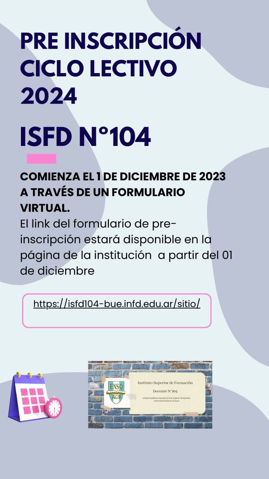 El link del formulario de... - ISFD 104 (Pagina Oficial) | Facebook