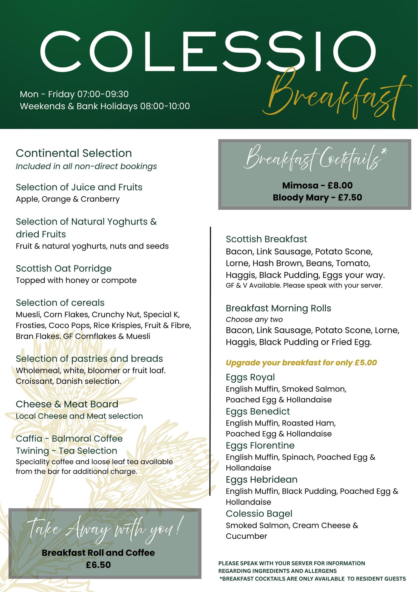 Hotel - 🍳 Introducing Colessio's New Breakfast Menu! 🍳 We are thrilled ...