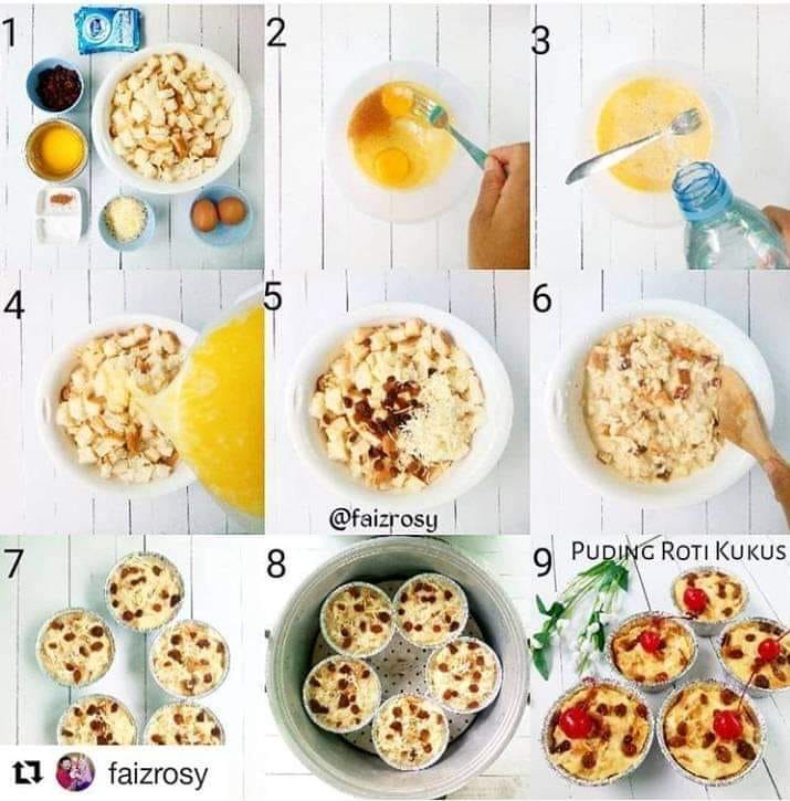 PUDING ROTI KUKUS BAHAN 10 lembar... - Resep Ibu cuantik