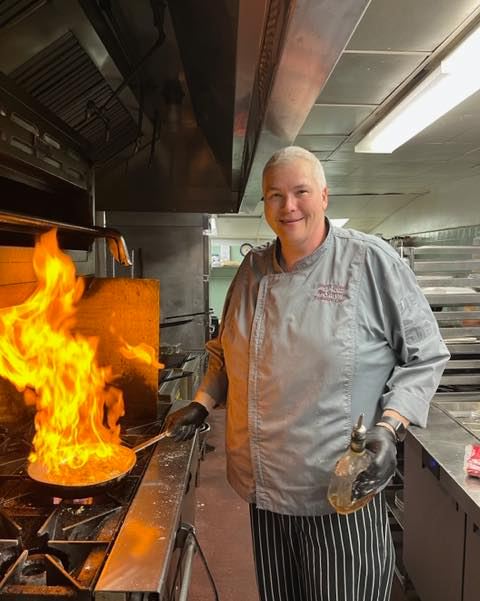 Windows on 4th - Chef Ron is getting ready for WING...