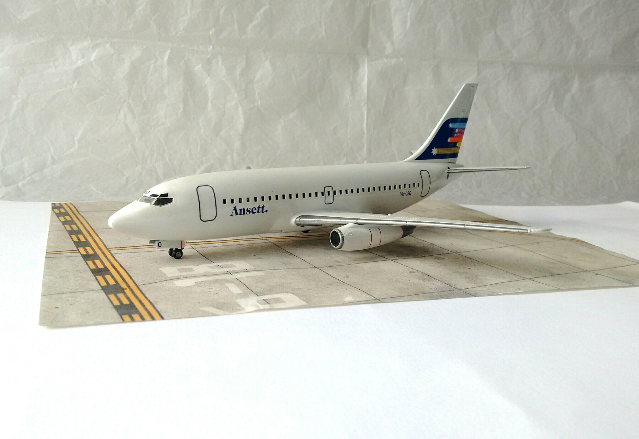 an old 1/144 scale Airfix 737-200 with BraZ resin engines and J