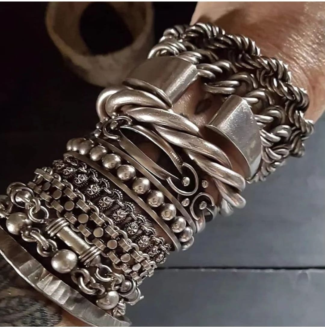 Vintage sterling silver Mexican bracelets