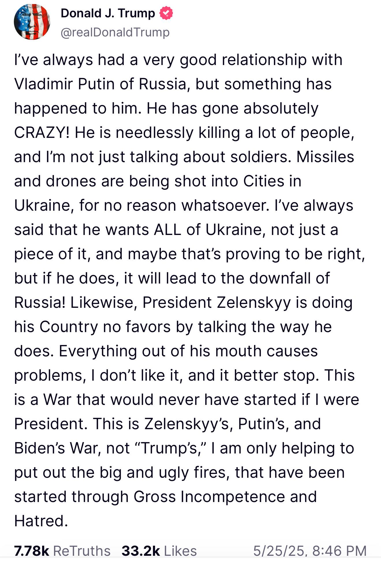 Not - It’s like all of a sudden Trump “understands” what the rest of ...