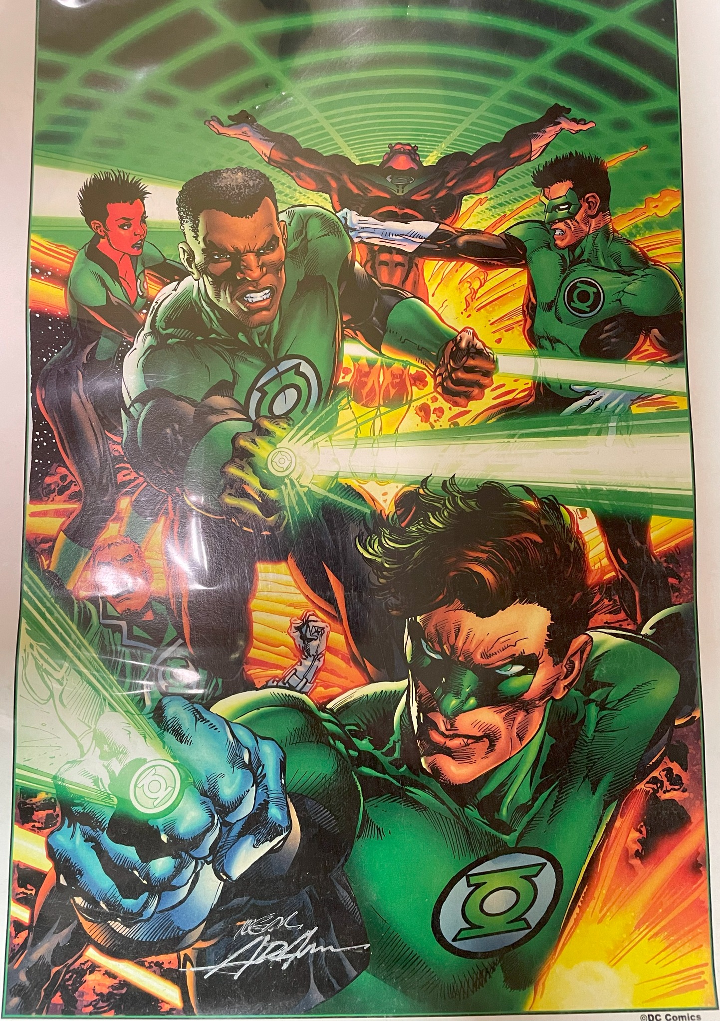 Signed Green Lantern print by Neal Adams
