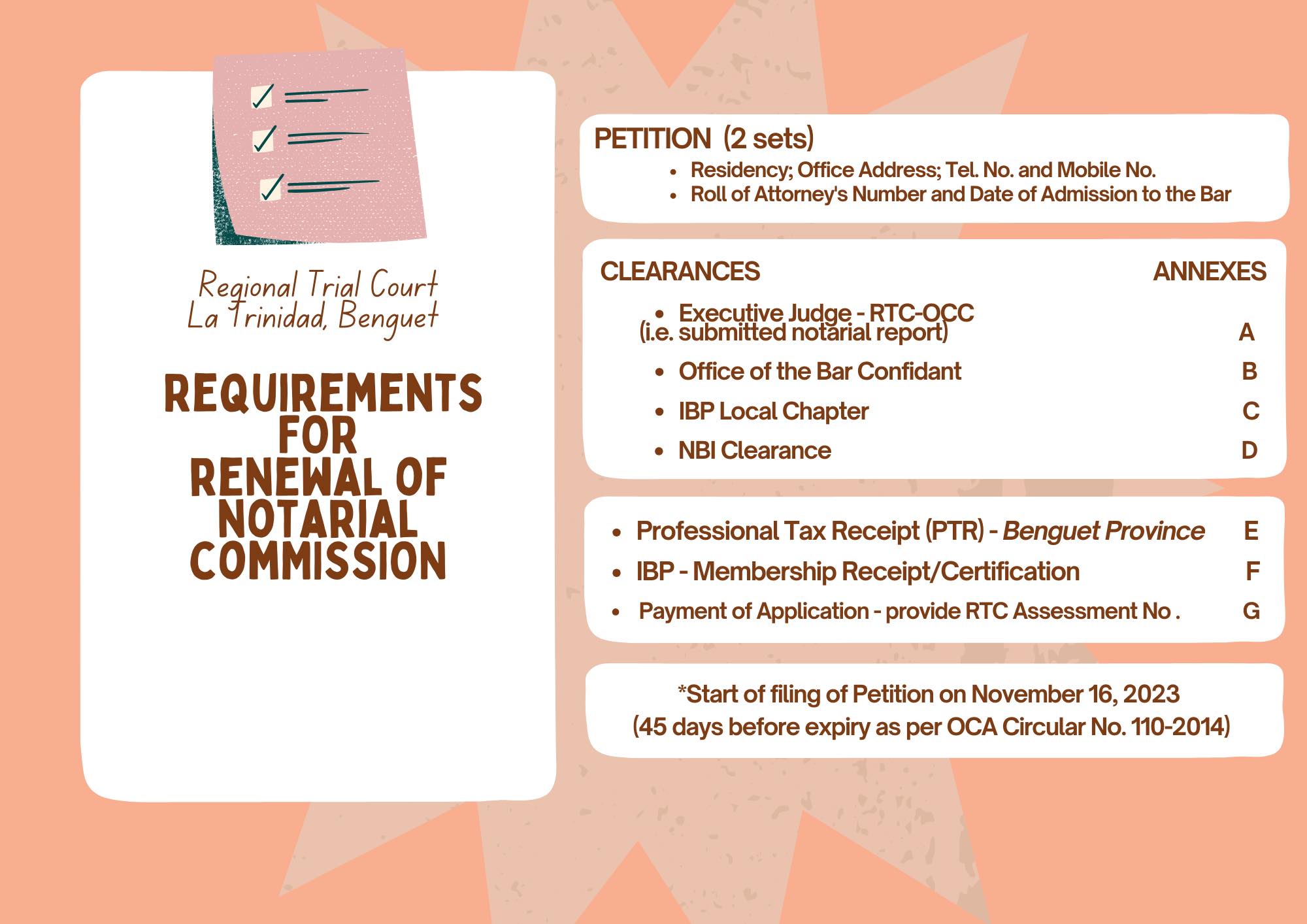 RTC OCC Benguet - Reminder for Notaries Public ️... | Facebook