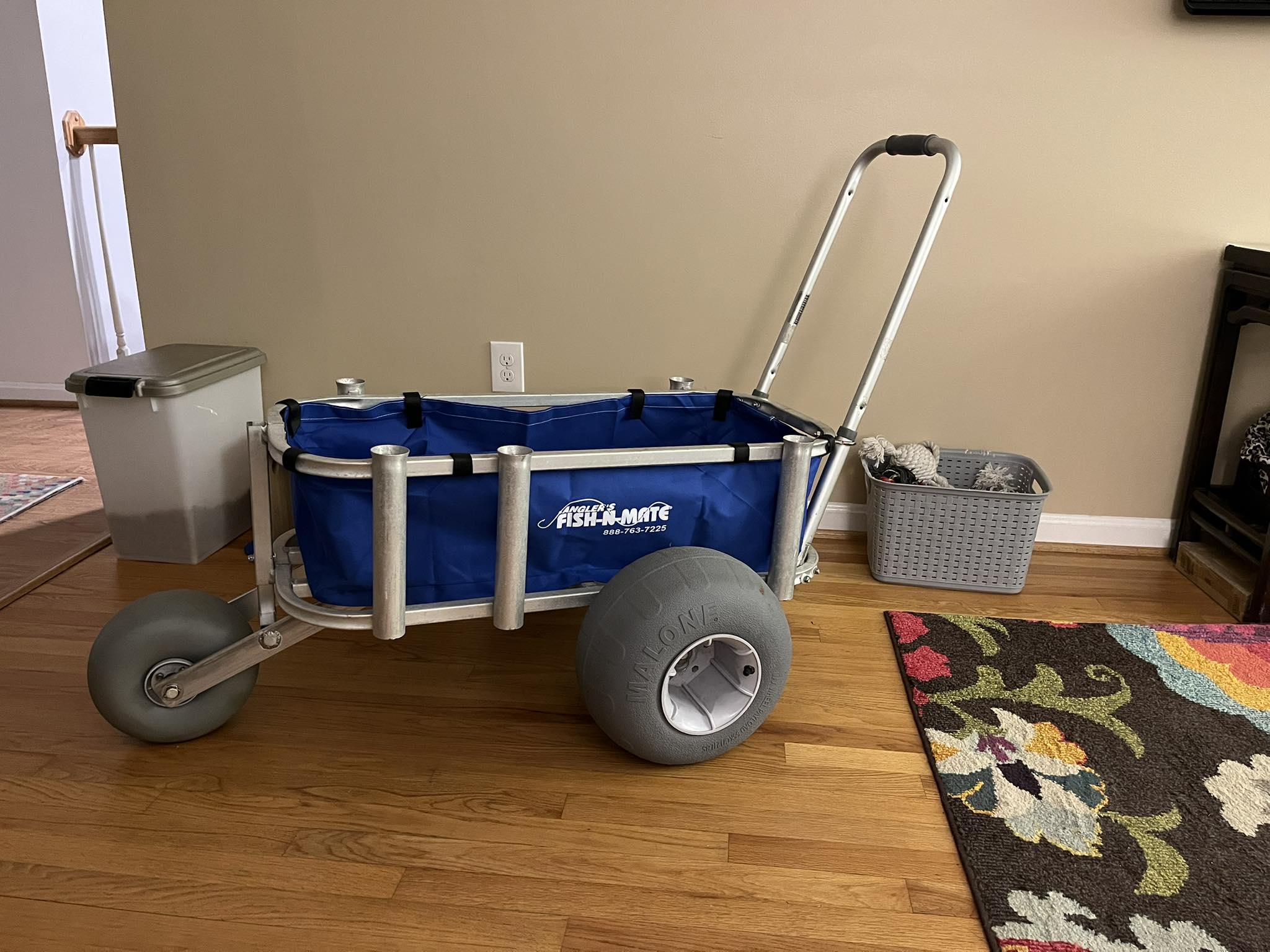 fish n mate beach cart chair accessory Fish-N-Mate 938 Economy Mate 723 Beach Caddy with Blue Poly Wheels is perfect for hauling your gear across the beach on those hot summer days Anglers Aluminum Mesh Bottom Plate