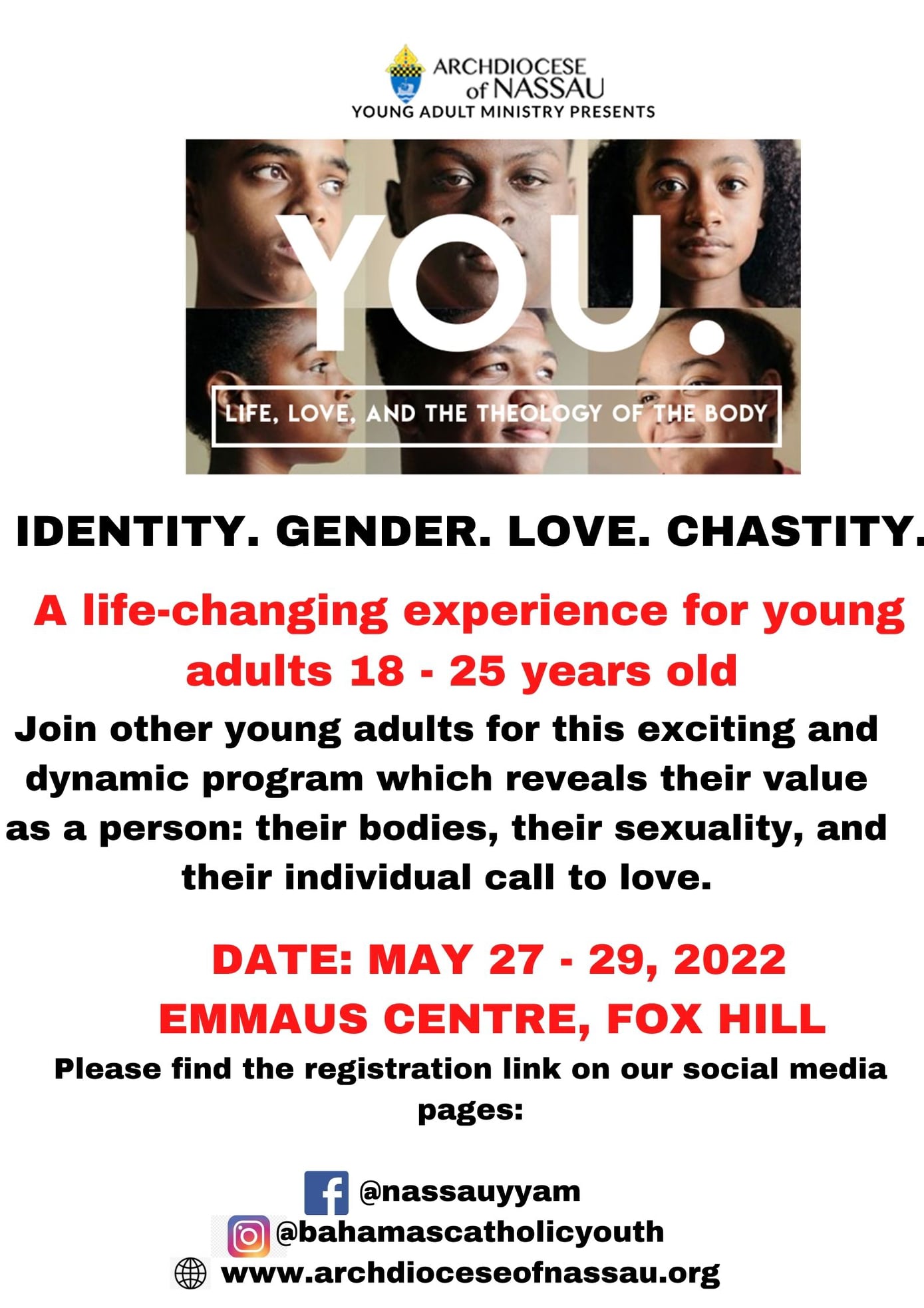 YOU:... - Archdiocese of Nassau - Youth & Young Adult Ministry | Facebook