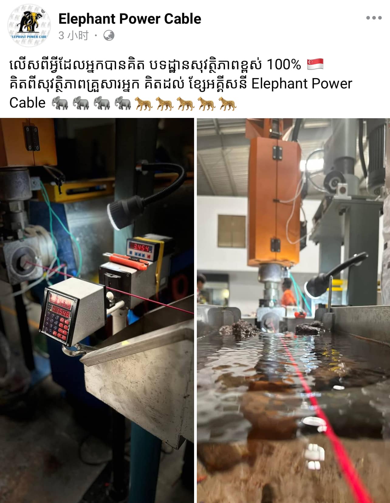 Elephant Power Cable Singapor Standard