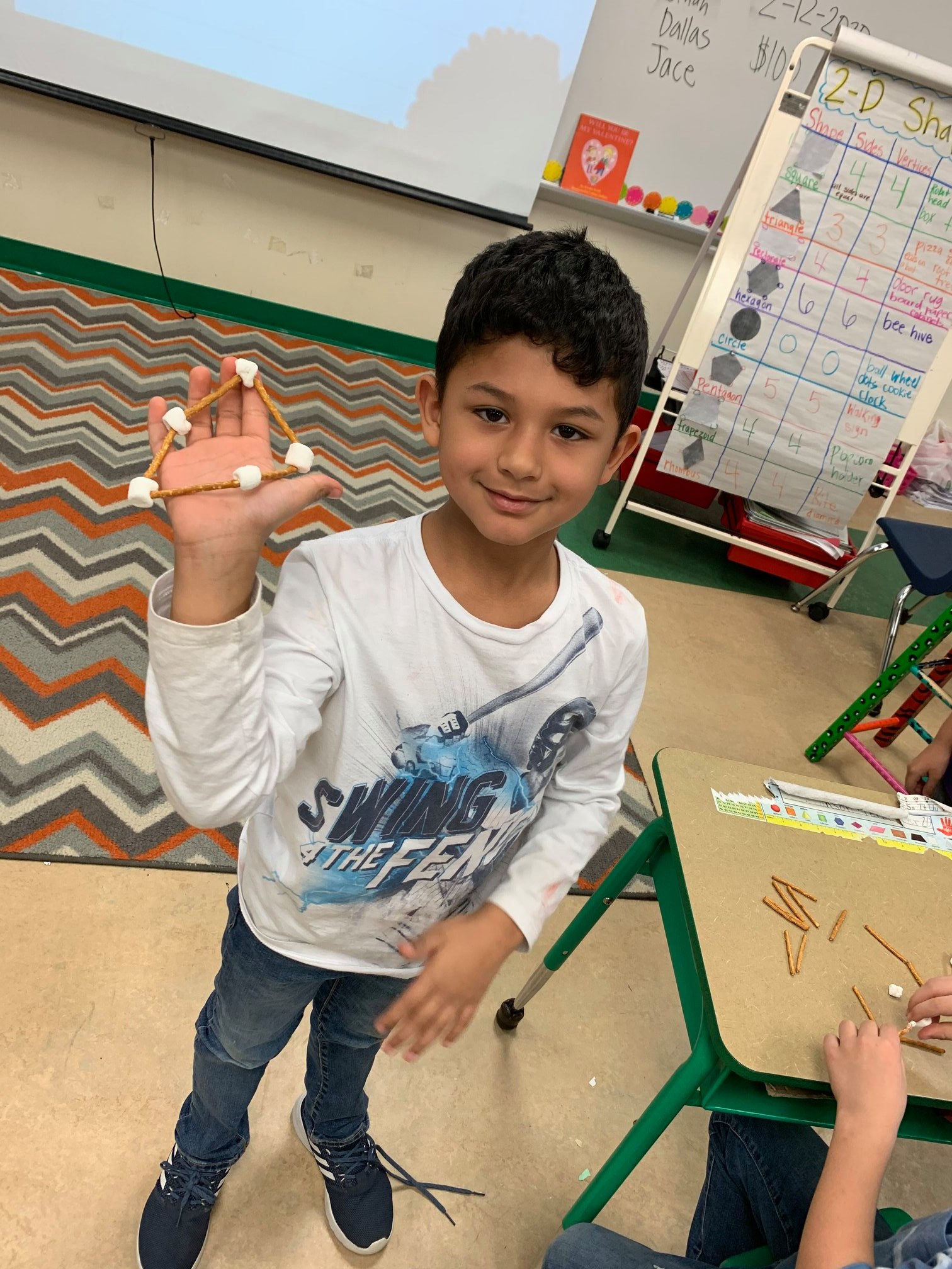 2D shape making in Mrs. Ruiz's... - Center Elementary School