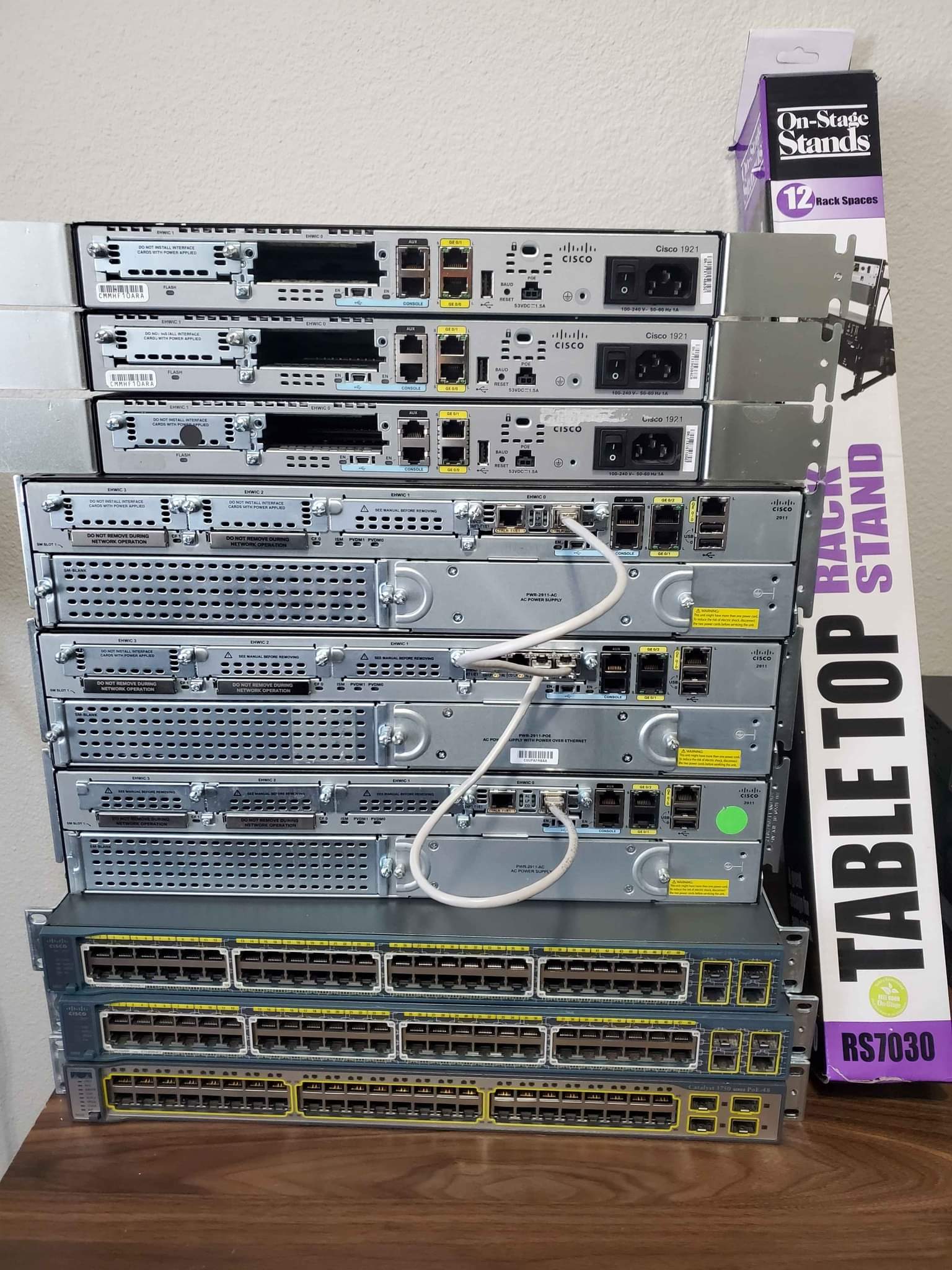 CCNA、CCNP】静音セット ルータ、Cisco L3、L2スイッチ2960 CCNA、CCNP