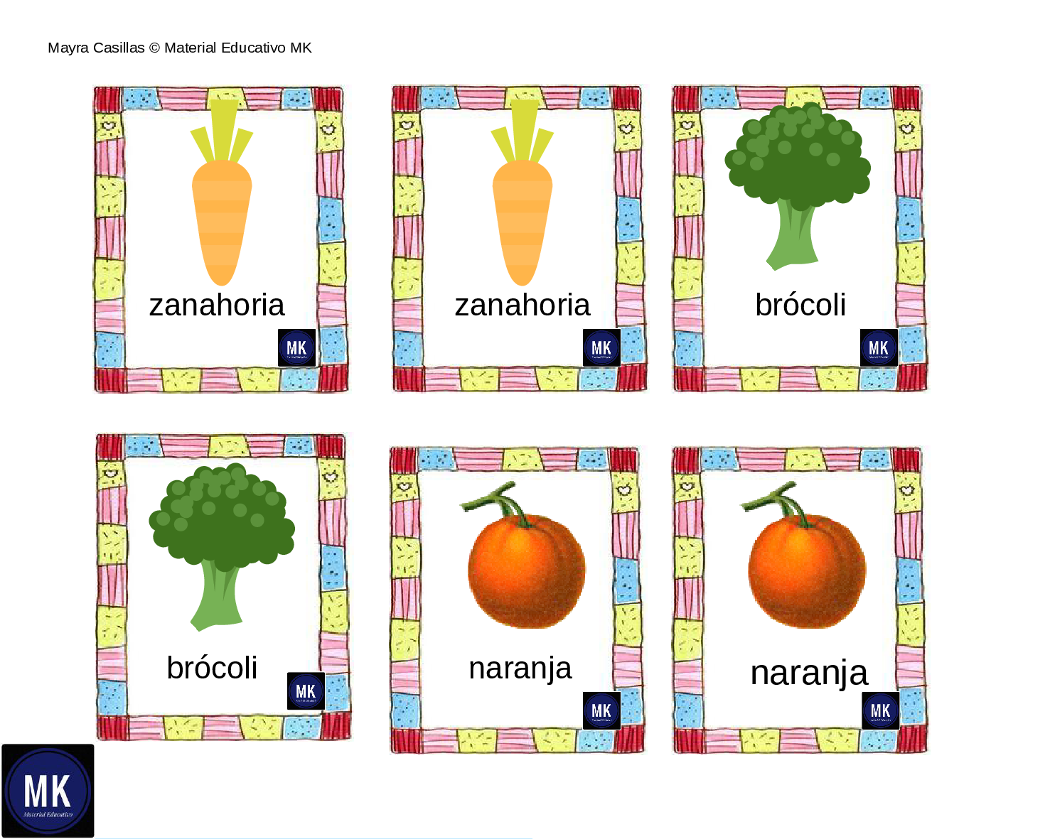 Tarjetas Imprimibles Memorama Frutas Y Verduras Kino 47 Off