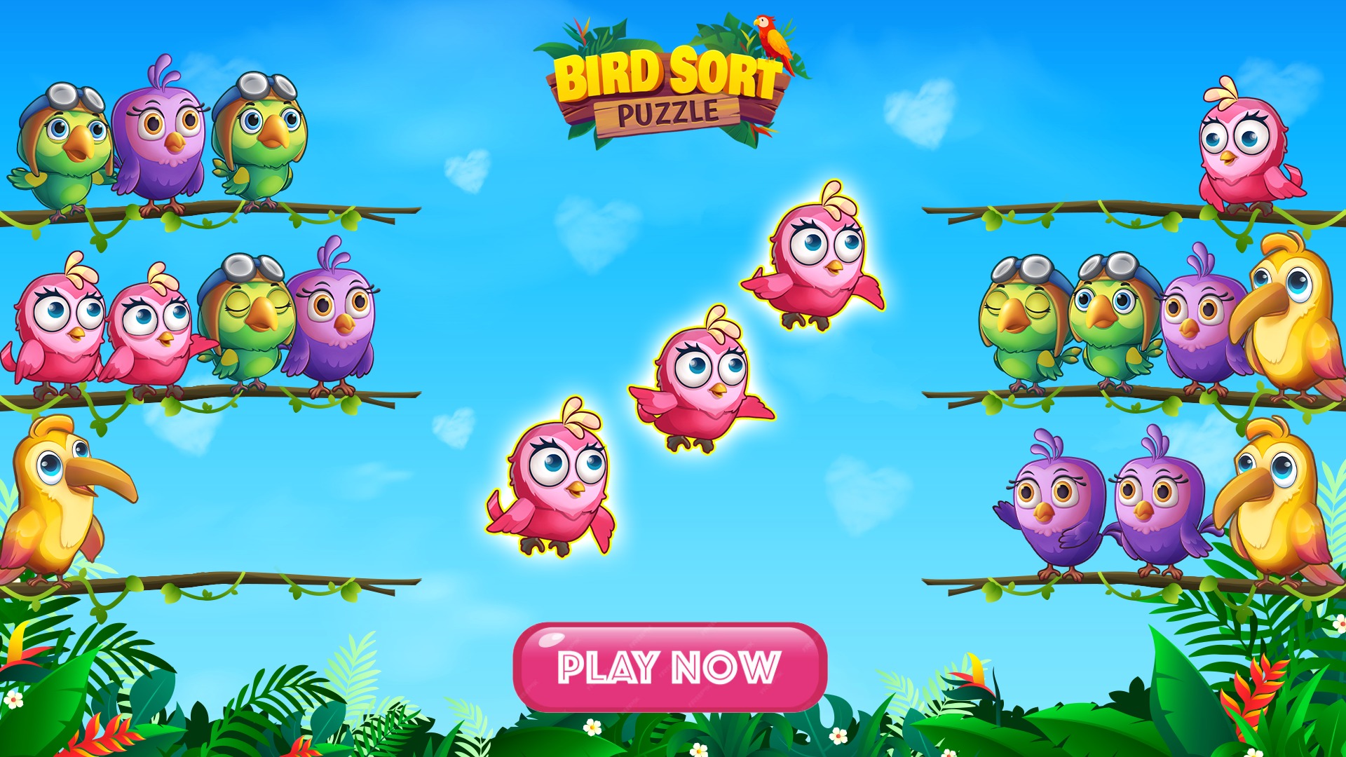 Bird Sort Color Puzzle