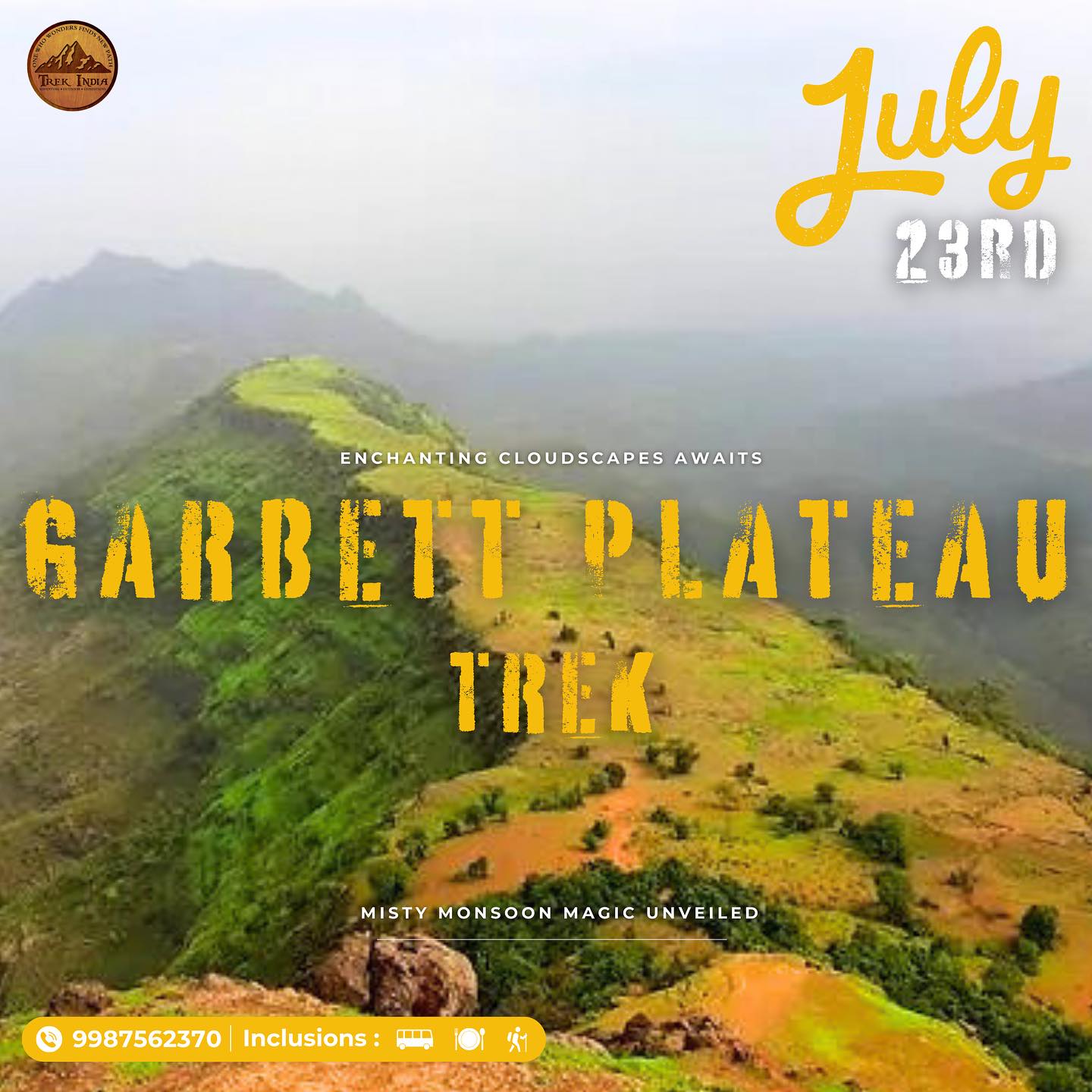 Trek - Experience the ethereal beauty of the Garbett Plateau in monsoon ...