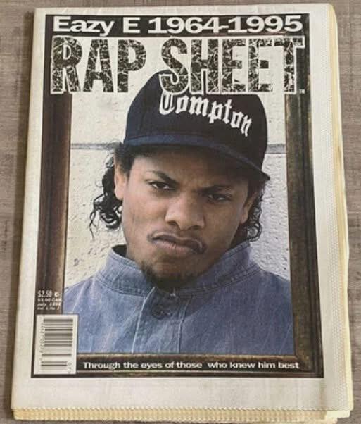 30 years agothe late, great Eazy-E on the cover of Rap Sheet