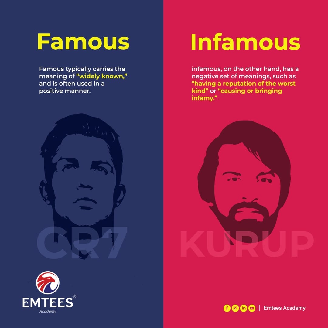 Famous Vs. Infamous: What’S The Difference? – WMZAAZ