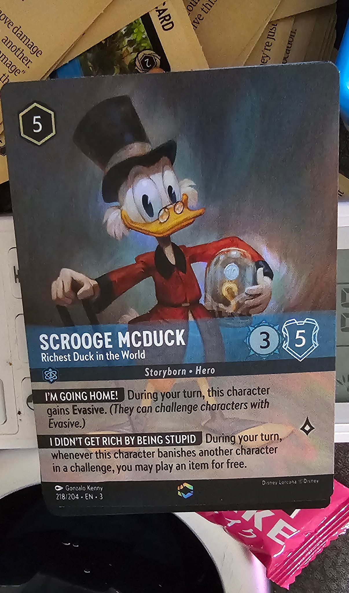 First Disney Lorcana enchanted card pull featuring Jessie