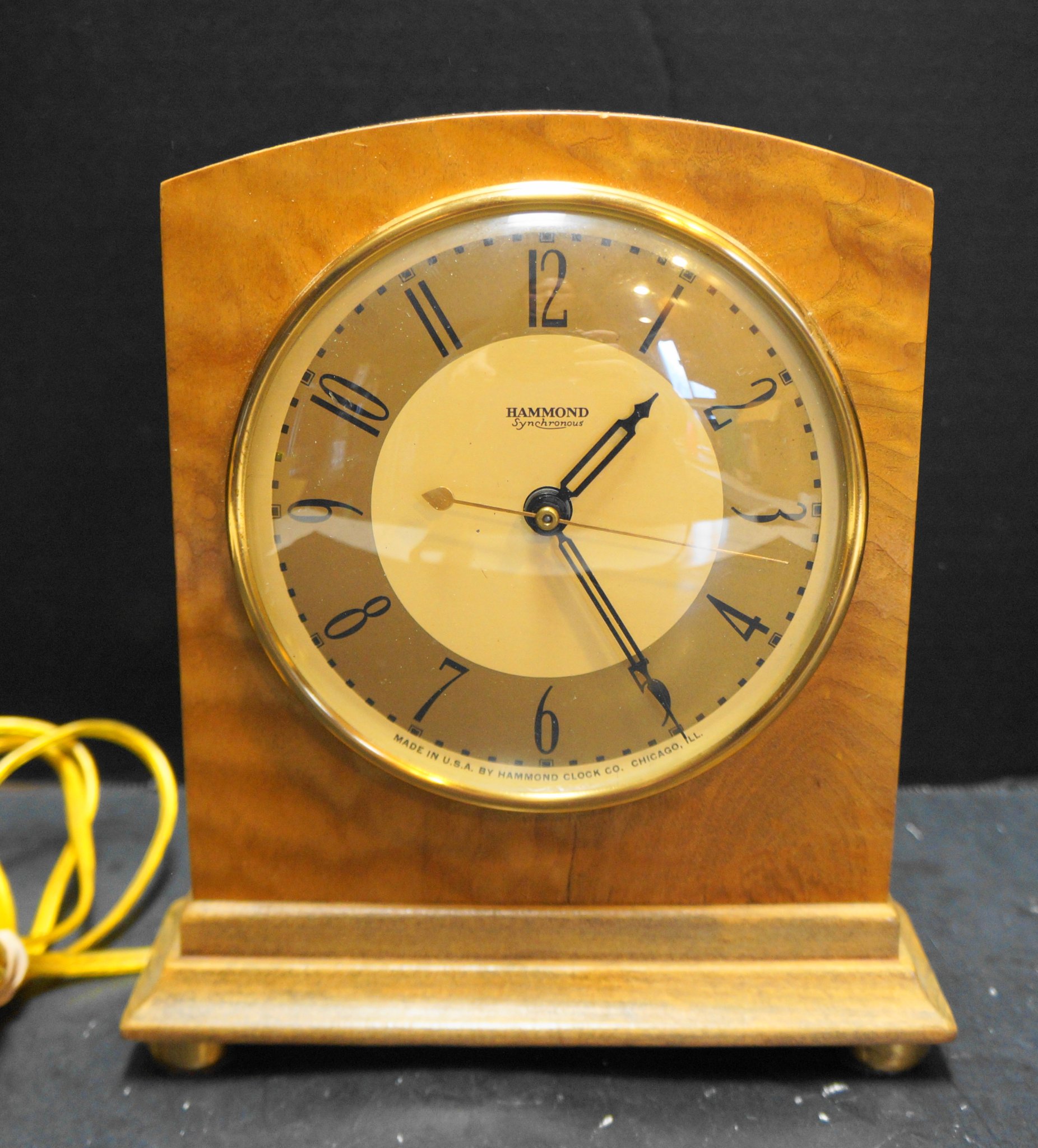 Hammond Art Deco Grenadier Synchronous Electric Table Chrome Clock 