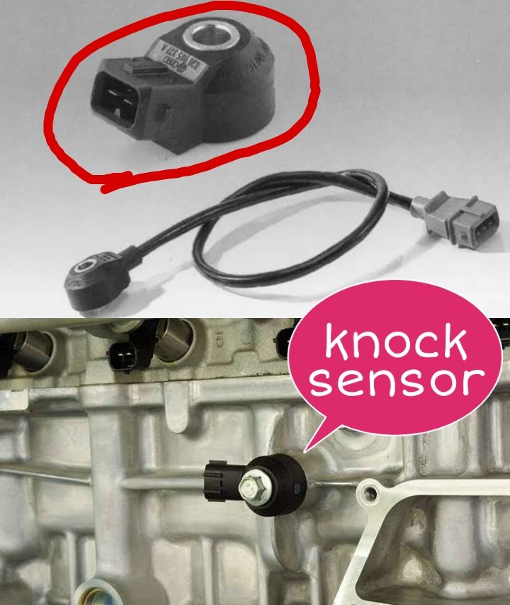 How to access the 65551 knock sensor on a vehicle
