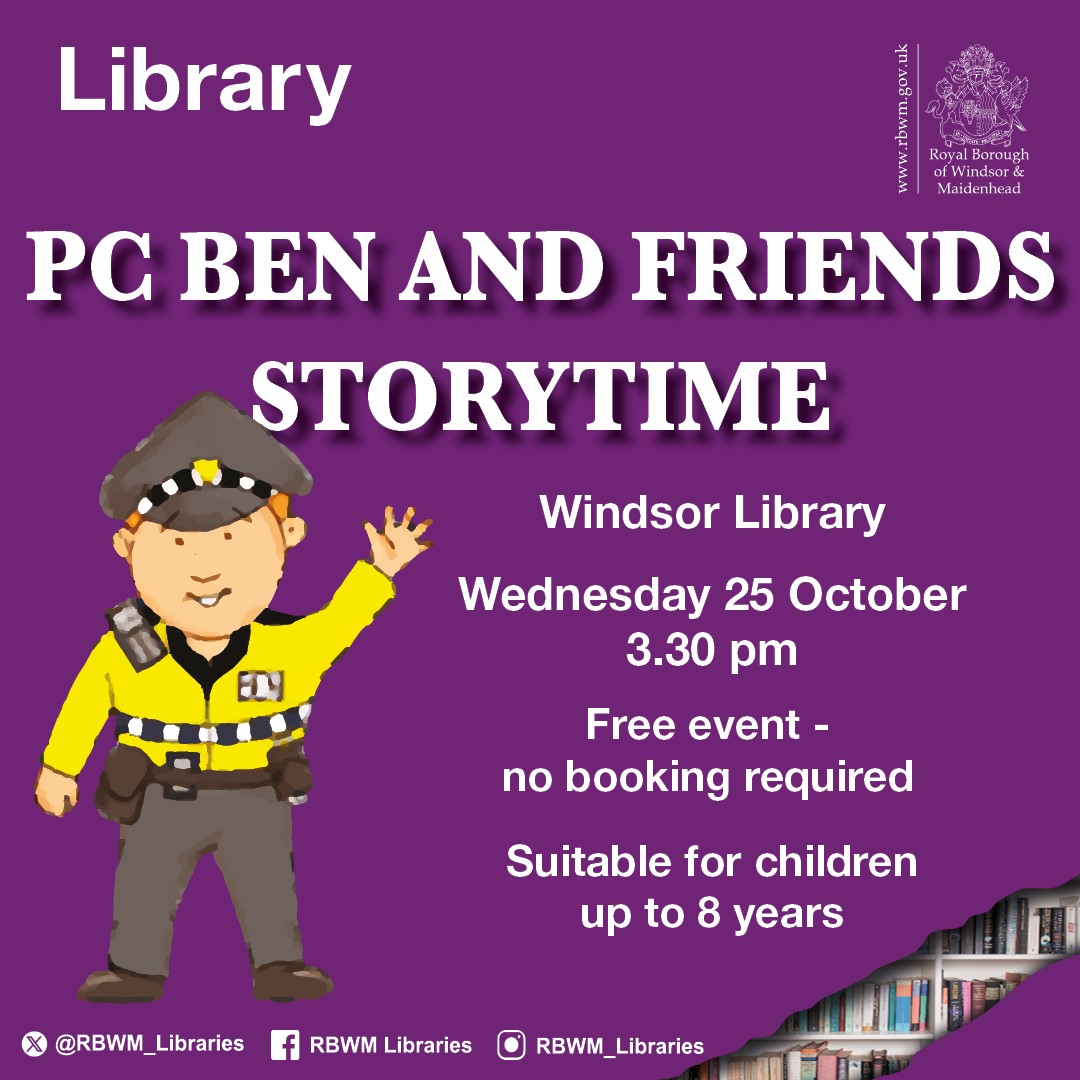 RBWM Libraries - PC Ben is coming back to Windsor Library!... | Facebook