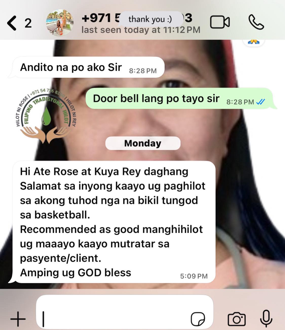 Filipino - Filipino Tradisyonal Hilot Hilot-Kabayan-Uae Hilot Ni Rose ...
