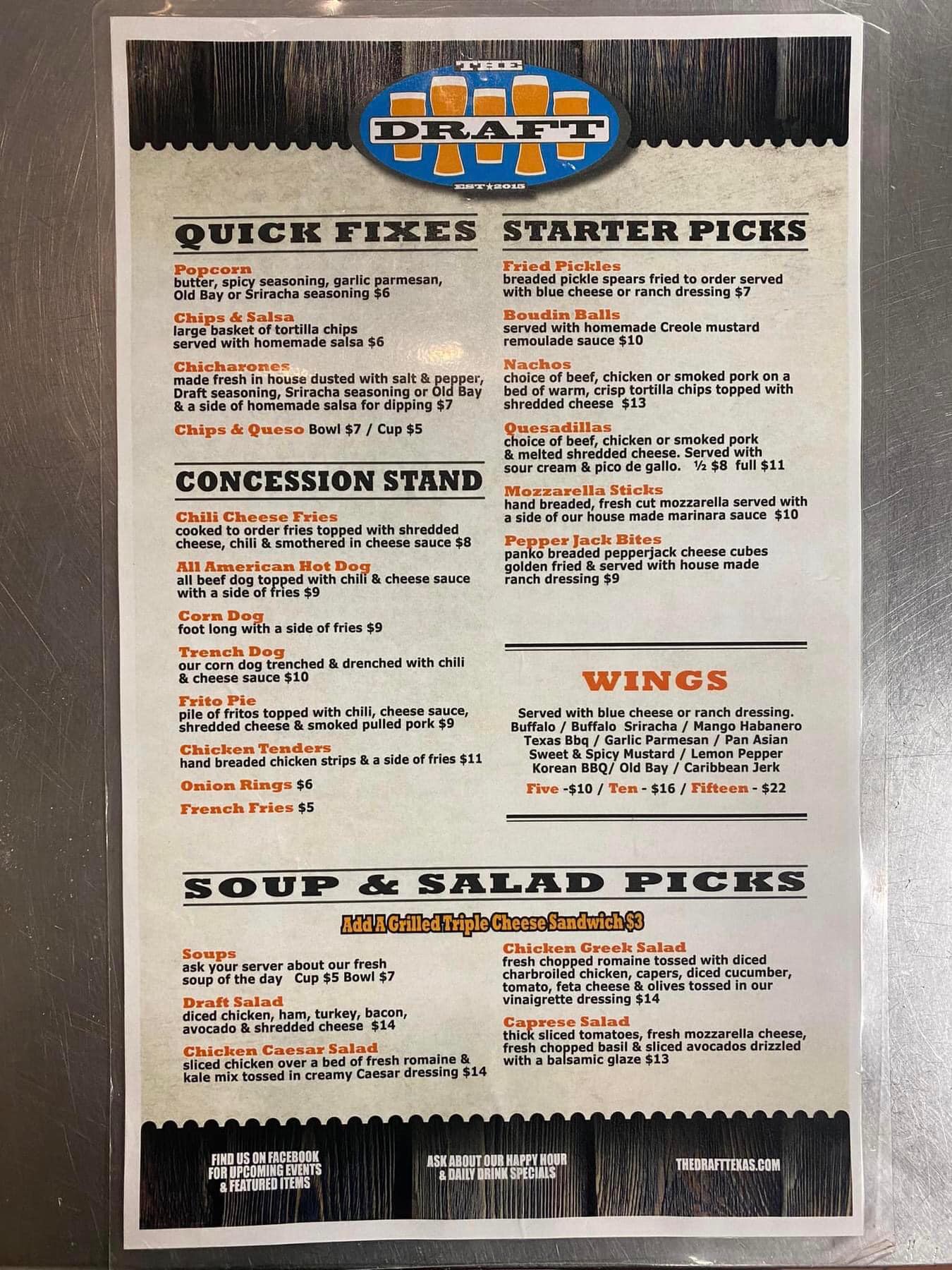 The Draft 1488 - Here is our full food menu 🤤 however make...