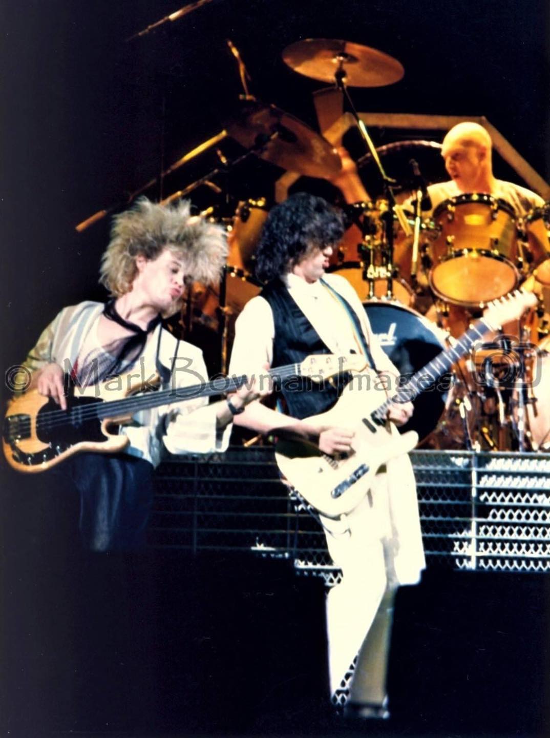 80s USA製 Jimmy Page The Firm Tour 1985 Tony Franklin with Jimmy Page at The Firm concert in 1985