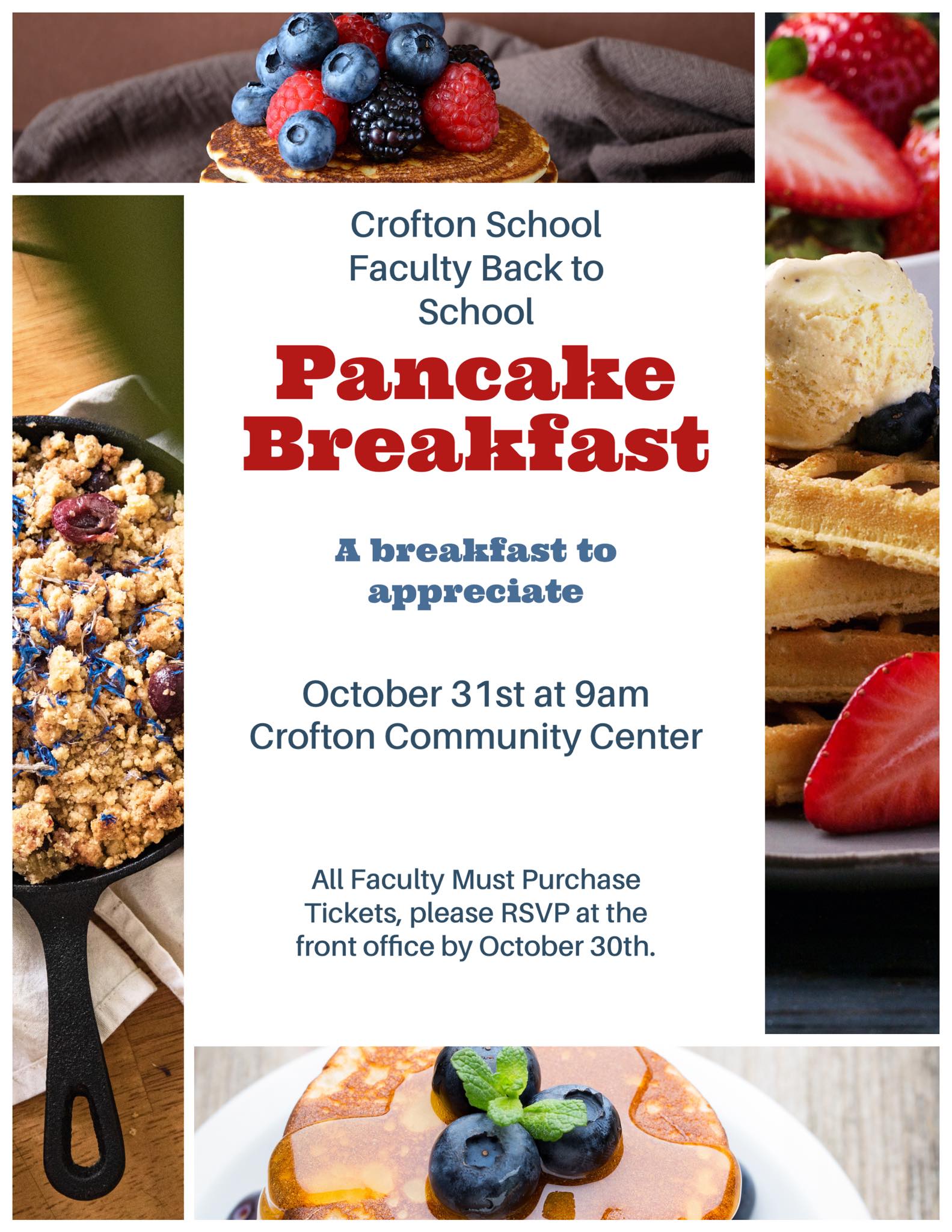 City - 🥞 Crofton School Faculty Pancake Breakfast 🥞 Hey Crofton family ...