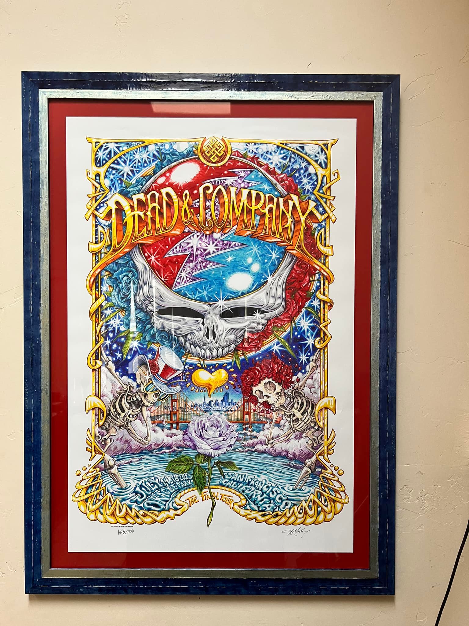 Framed Grateful Dead 1995 Fall Tour Poster