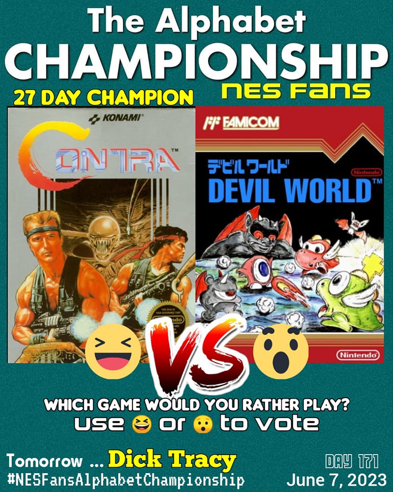 Here's Devil World on the NES. This is a game that never