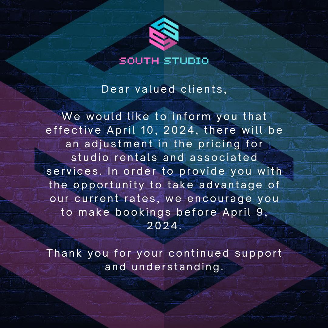South Studio PH - Important notice‼️